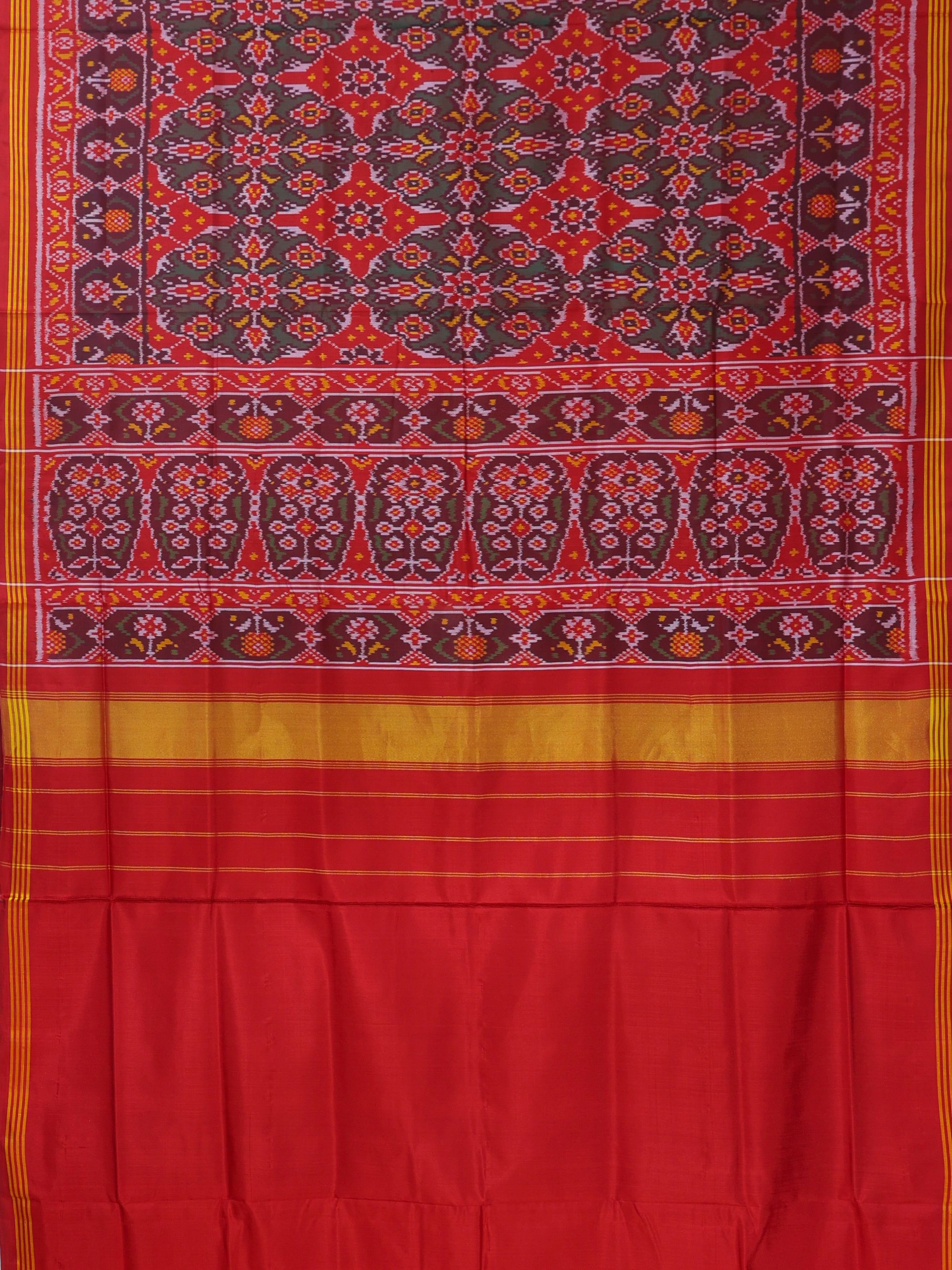 Chabdi design with ghughroo border & without tissue border single ikat patola saree