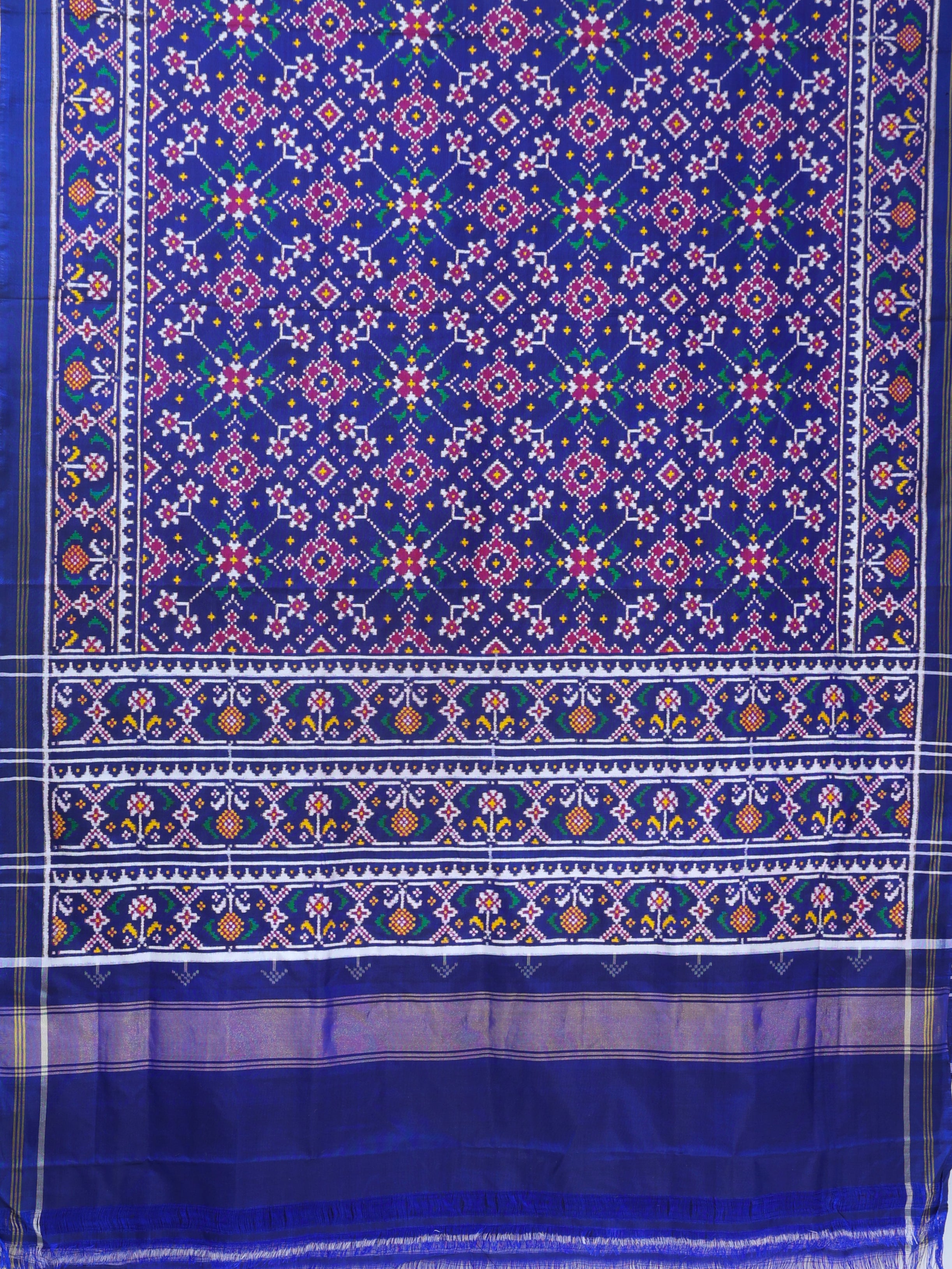 Patan patola traditional navrata design minakari work pure double ikat patola saree