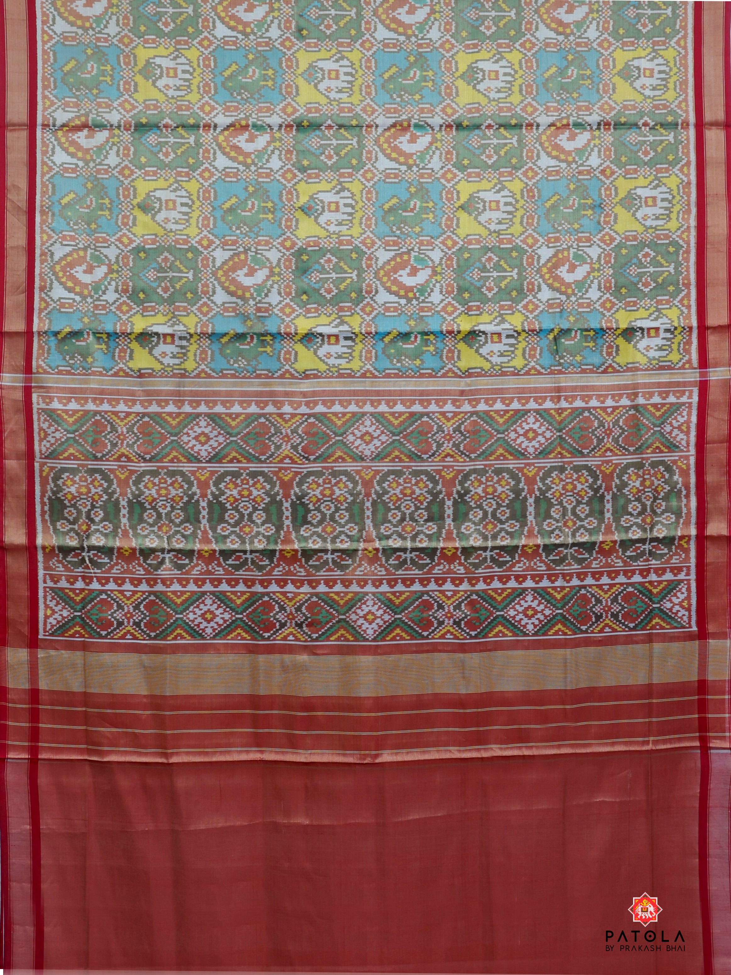 Hathi Popat Designer Tissue Patola Saree