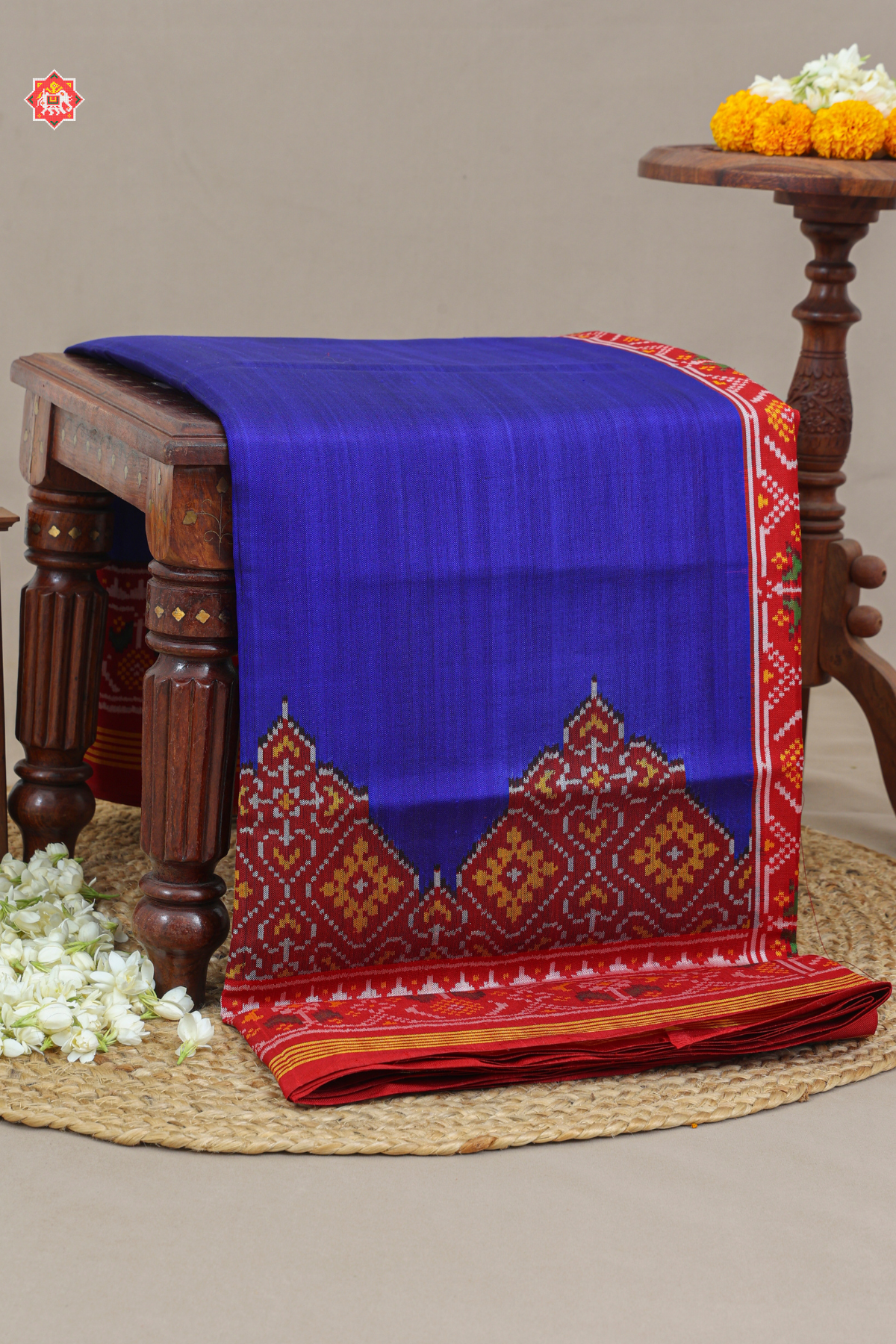Scut border with blouse patola design  Semi double ikat patola saree (summer special)