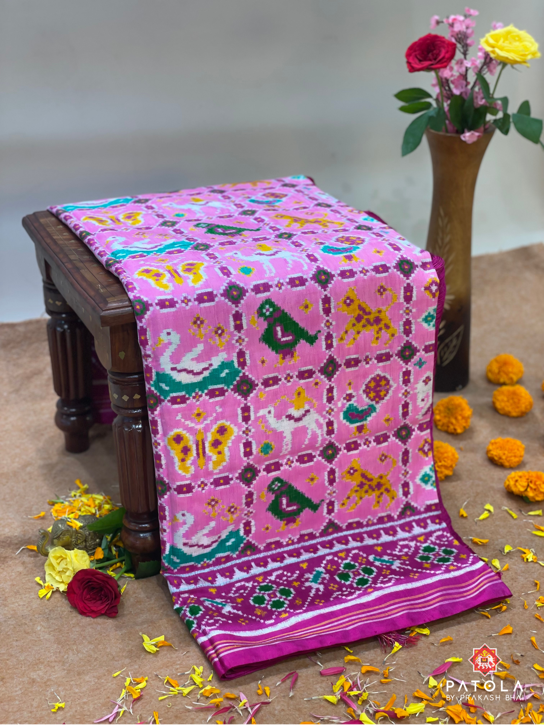 8 Figures Designer Pure Double Ikat Patola Saree