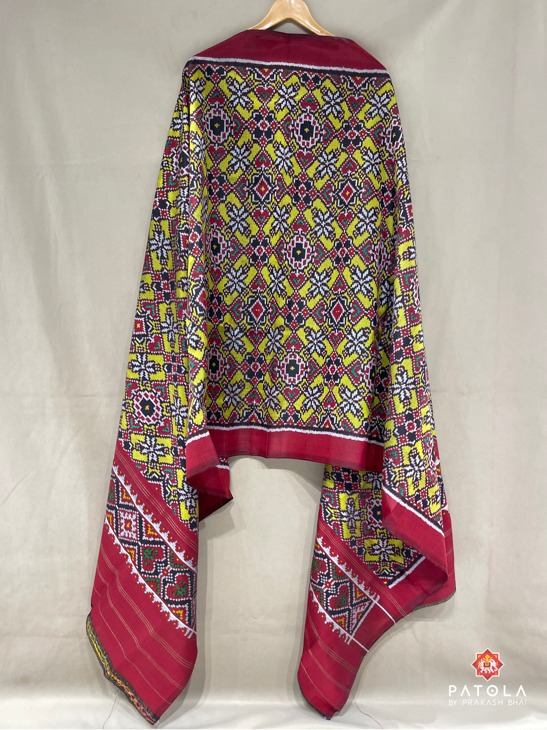 Navratna Panchanda Mix Designer Semi Double Ikat Patola Dupatta