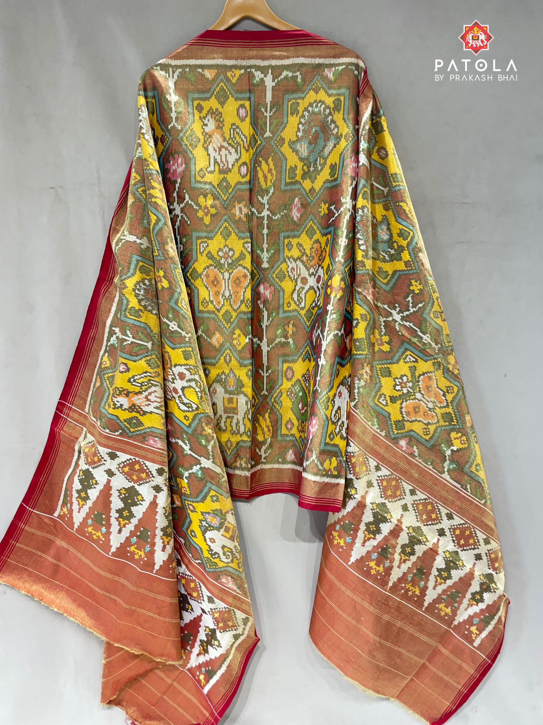 6 Figures With Star Designer Tissue Patola Dupatta