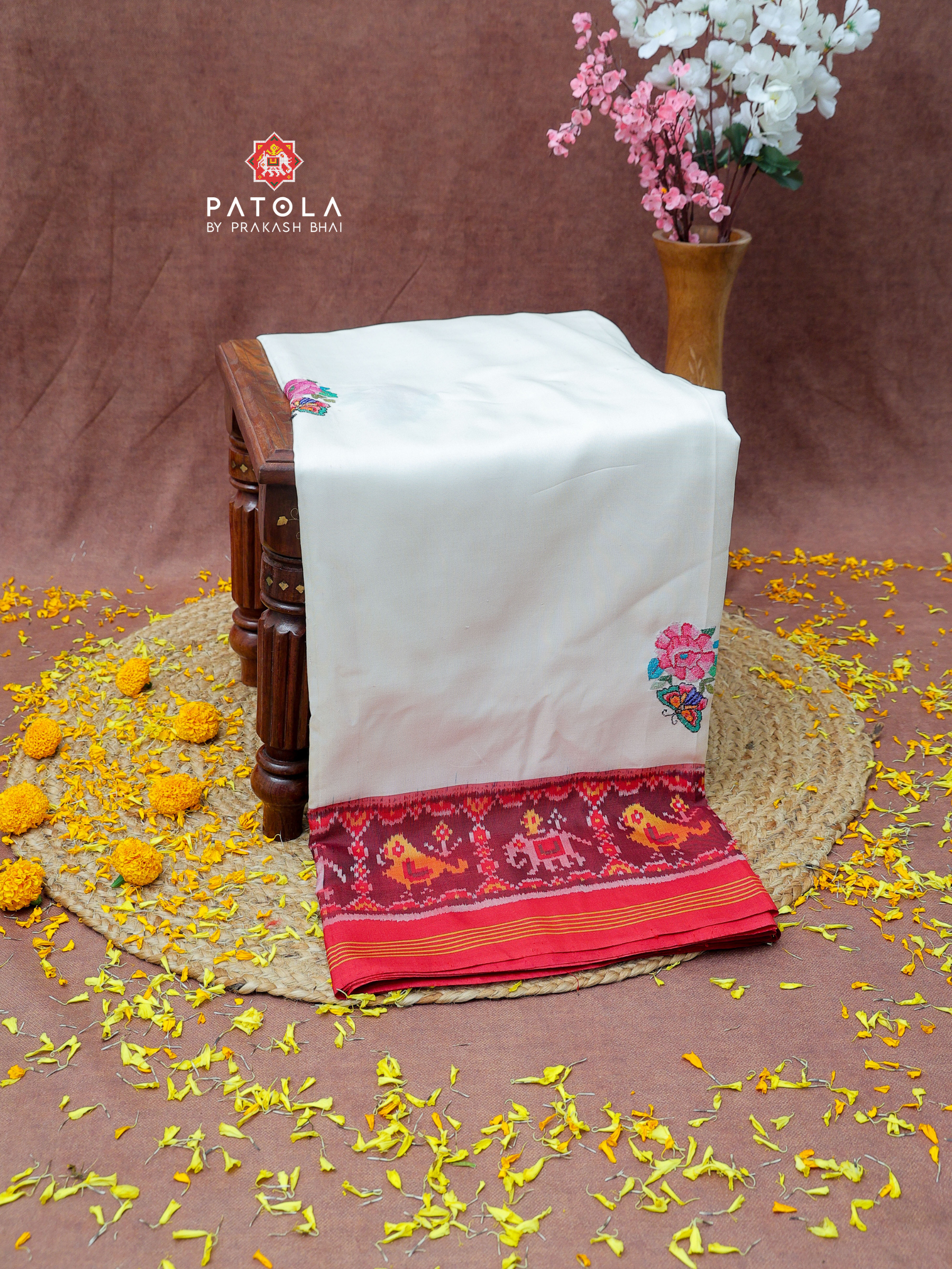 Patola With Petit Point Handwork Masterpiece With Patola Design Blouse