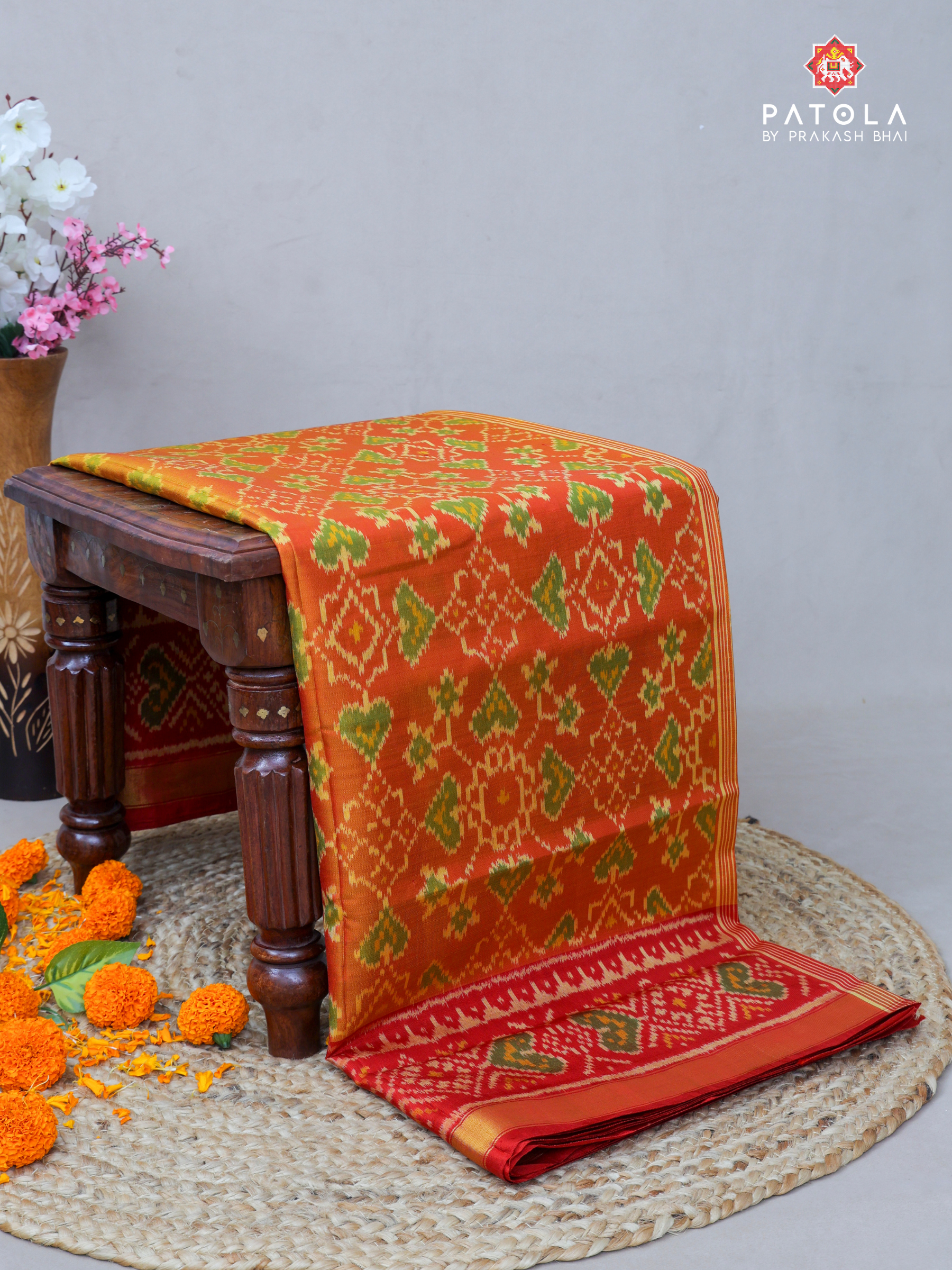 Panchanda Navratna Mix Designer Single Ikat Patola Saree