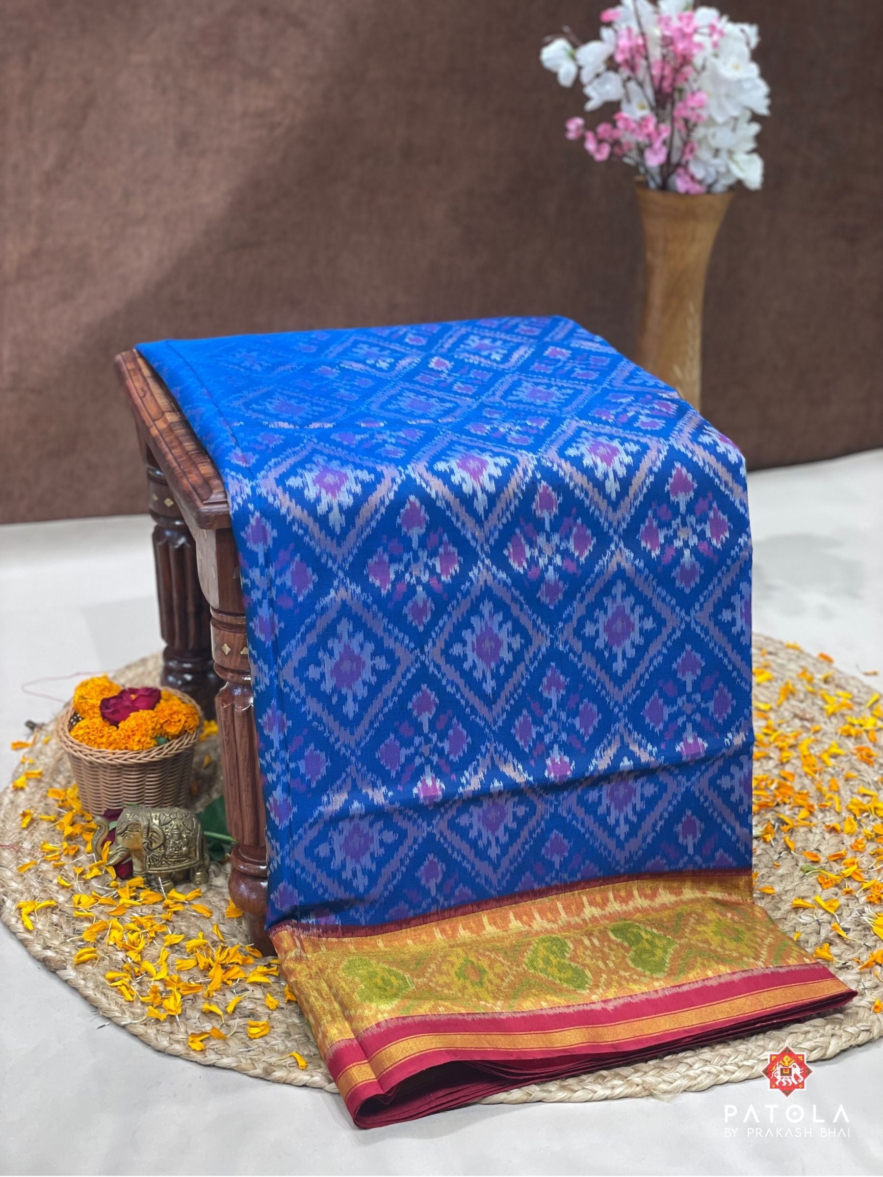 Chanda Bhat Designer Single Ikat Patola Saree