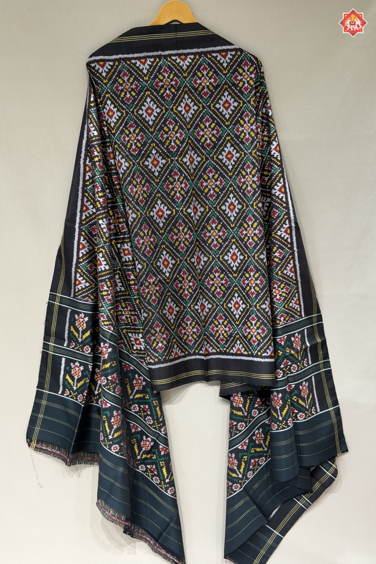 Chanda bhatt design with minakari work semi double ikat patola dupatta