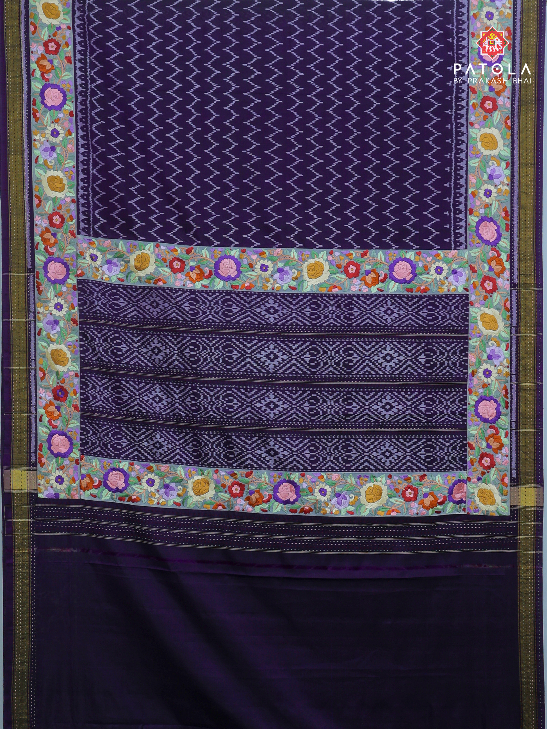 Masterpiece Zig-zag Designer patola with pure Handwork