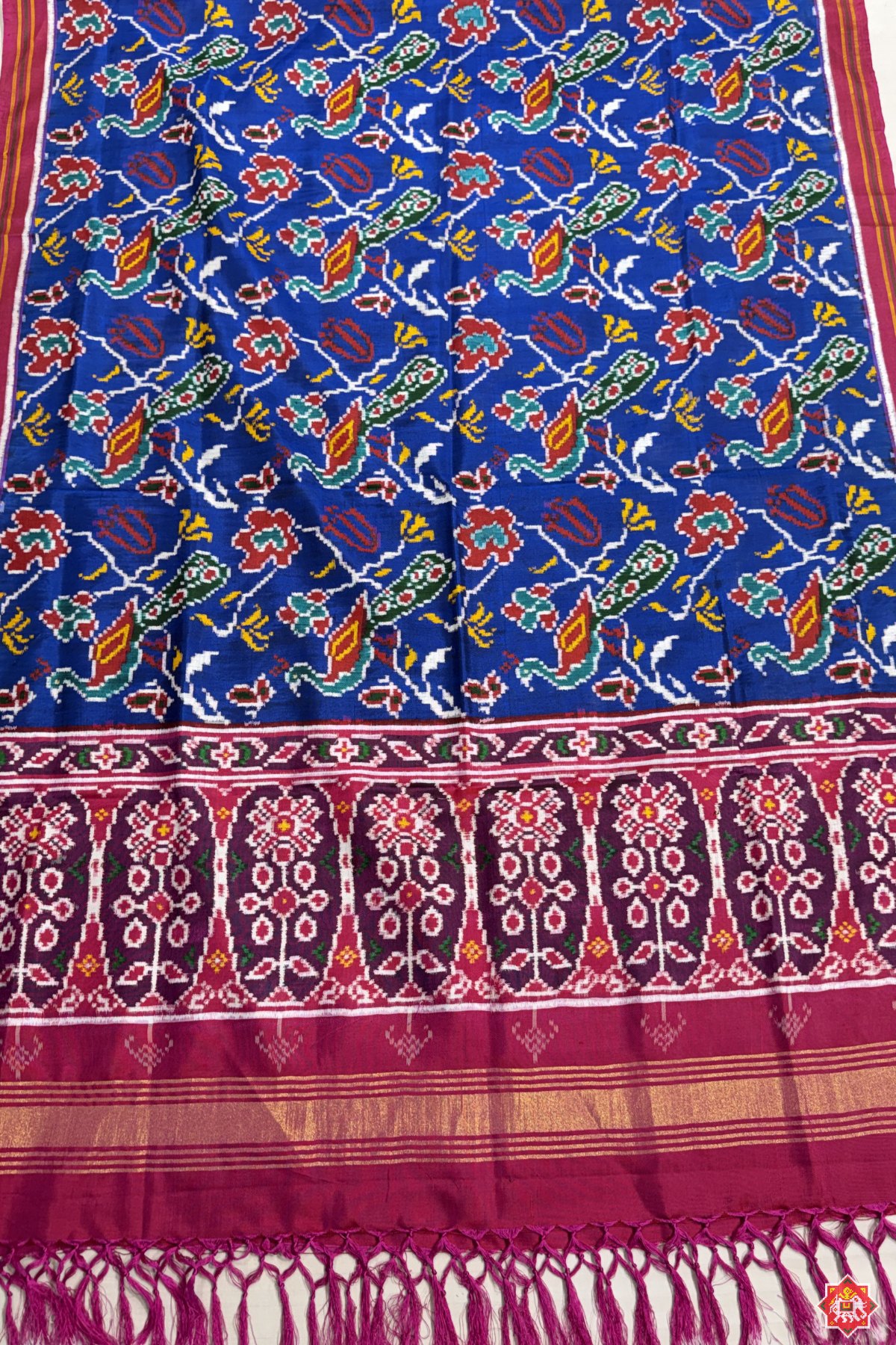 Master piece pecocok design with traditional pallu pure double ikat patola dupatta