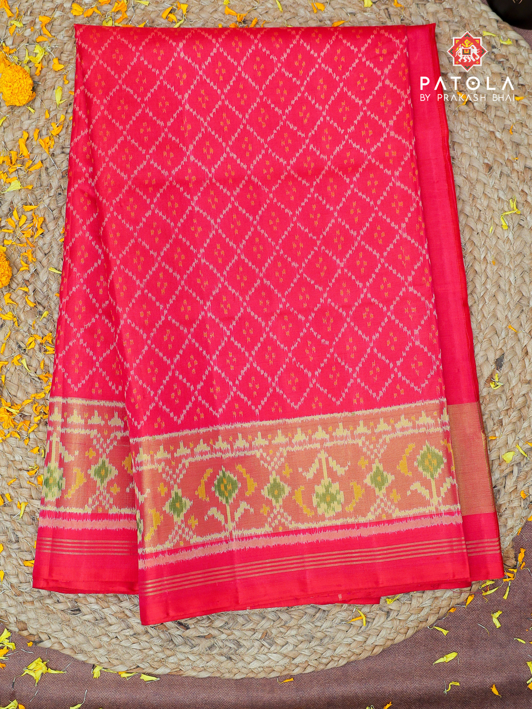 Ghughroo Border With Sakali Design Single Ikat Patola Saree