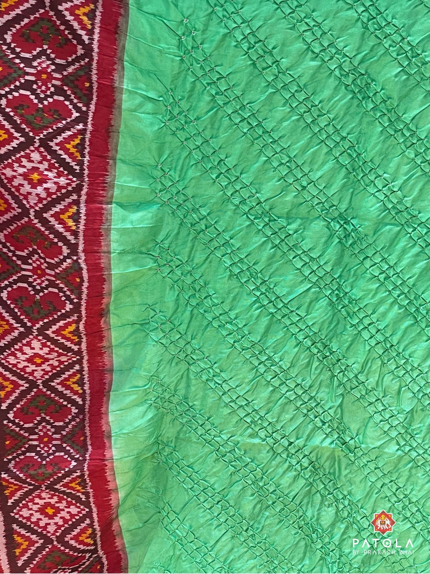 Pallu Border Patola Design With Bodywork Bandhej Dupatta