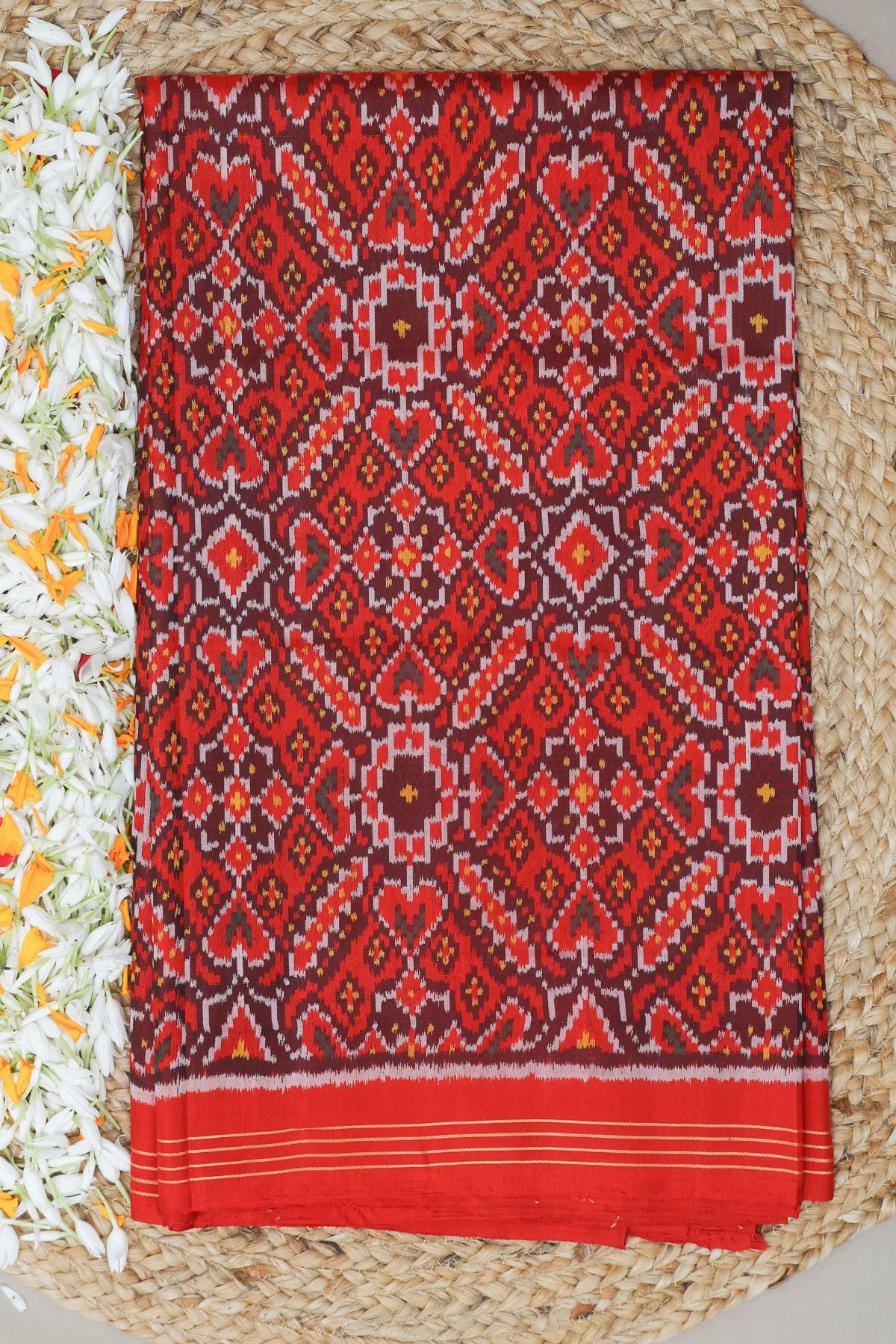 Manek chowk design without tissue traditional design single ikat patola saree