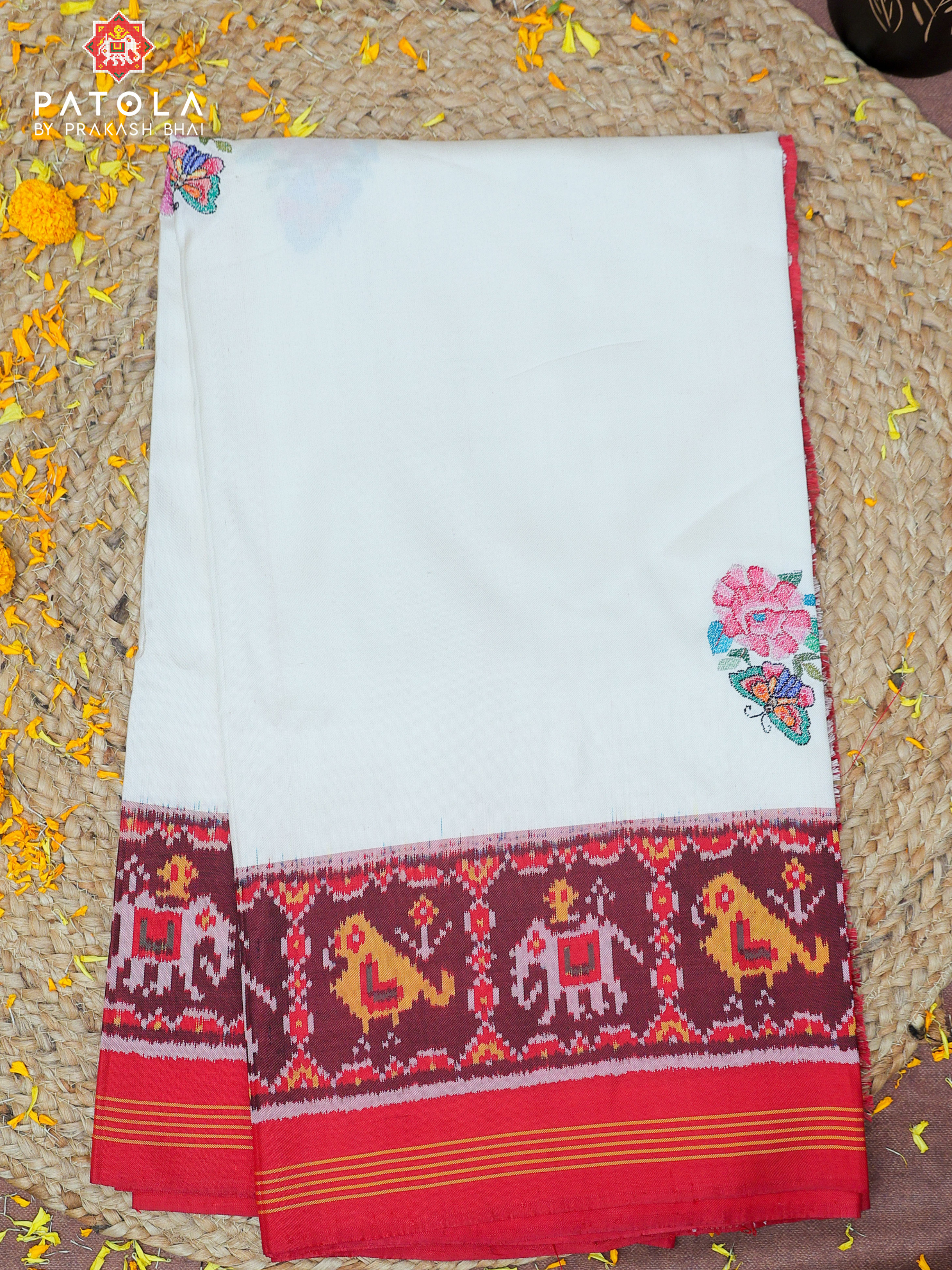 Patola With Petit Point Handwork Masterpiece With Patola Design Blouse