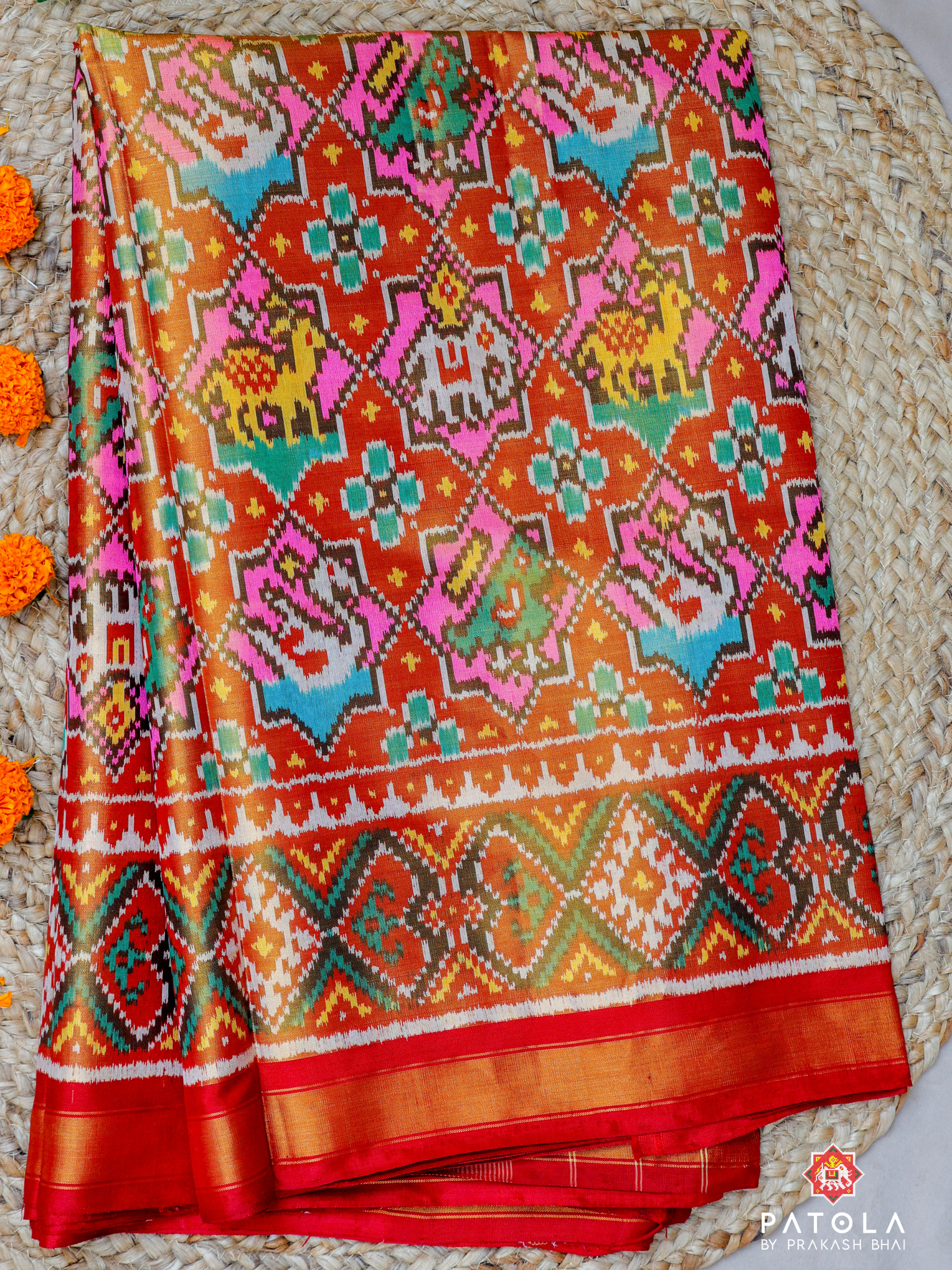 Figures With Star Designer Tissue Patola Saree
