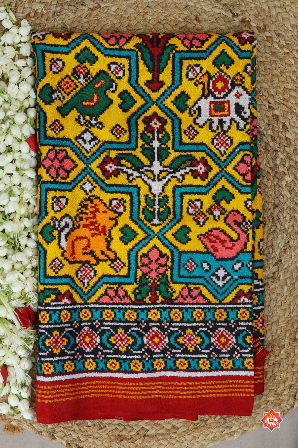 Masterpiece patan patola 4 motifs design pure double ikat patola saree