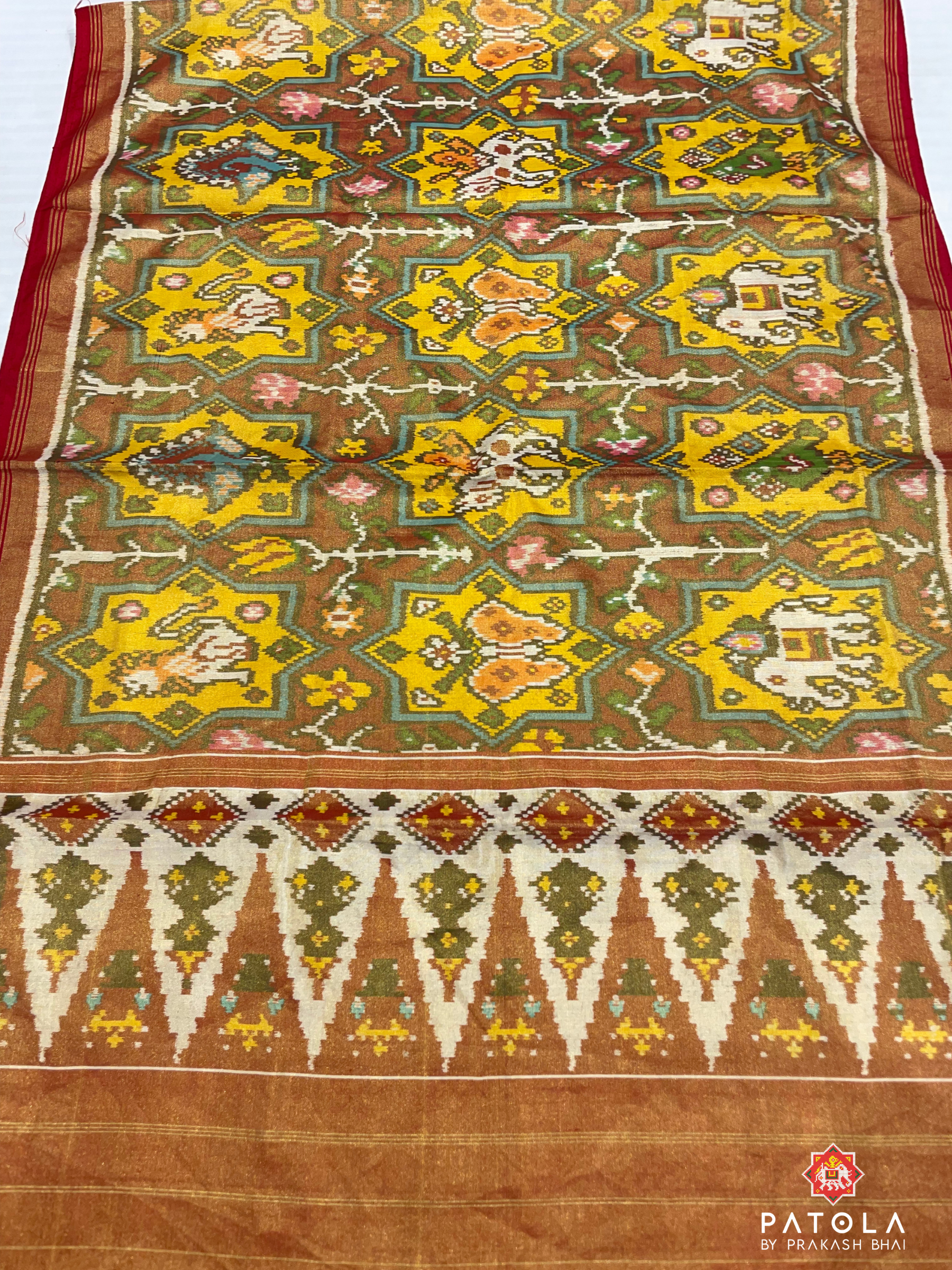6 Figures With Star Designer Tissue Patola Dupatta