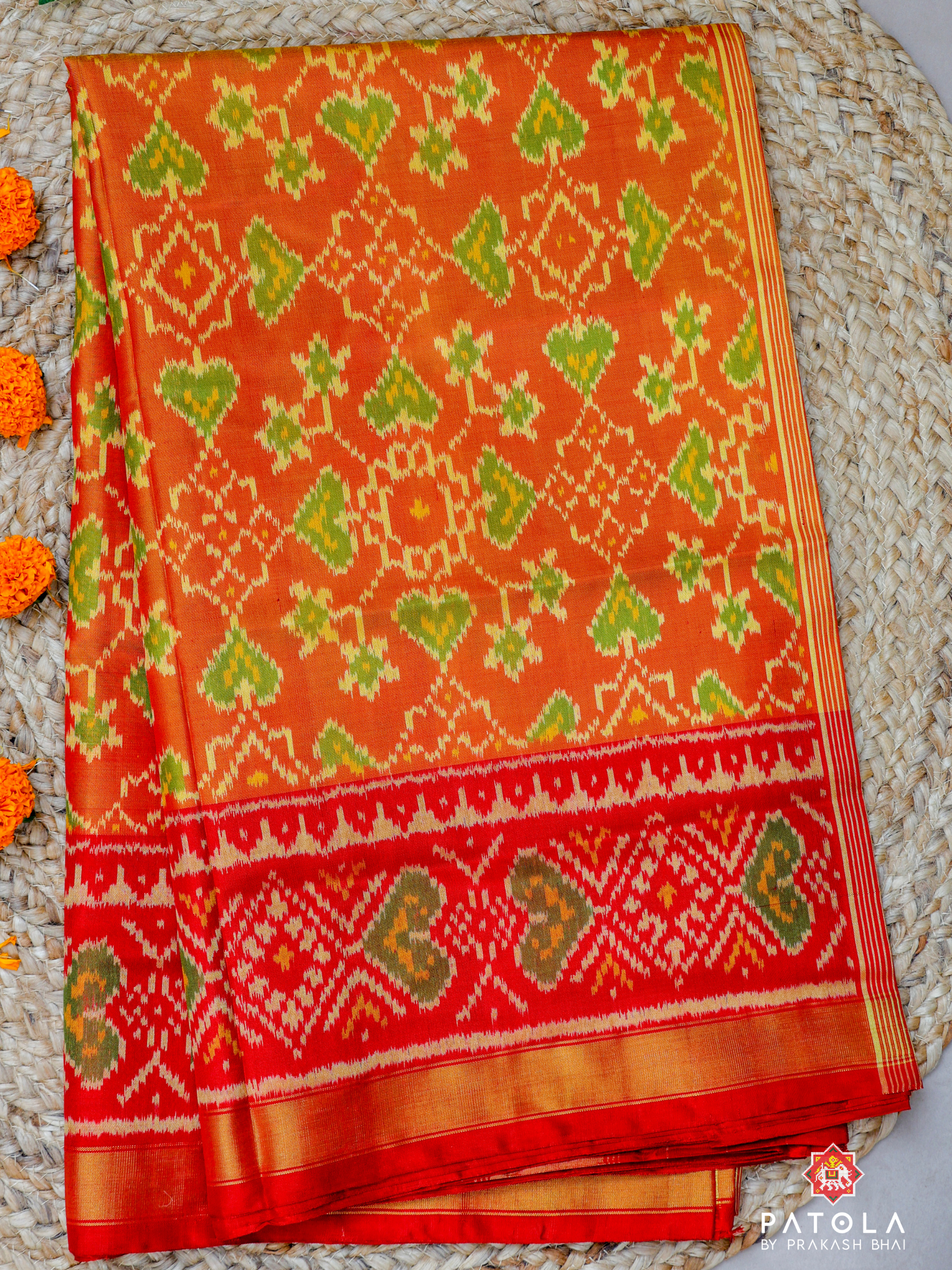 Panchanda Navratna Mix Designer Single Ikat Patola Saree