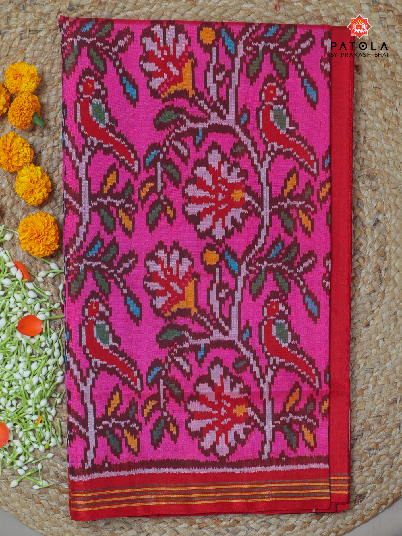 Masterpiece star figure  design semi double ikat patola saree