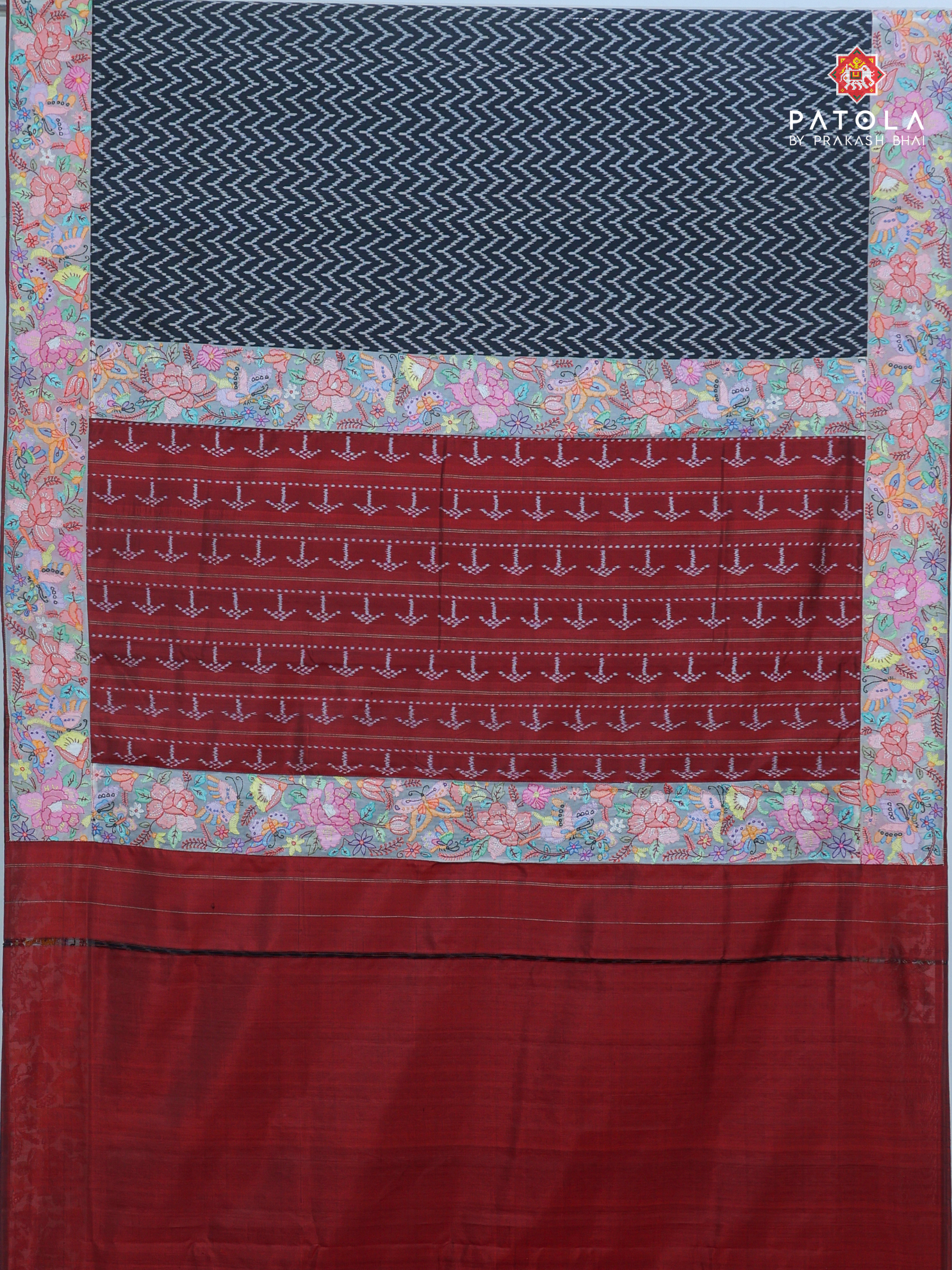 Masterpiece Zig-zag Designer patola with Pure Handwork