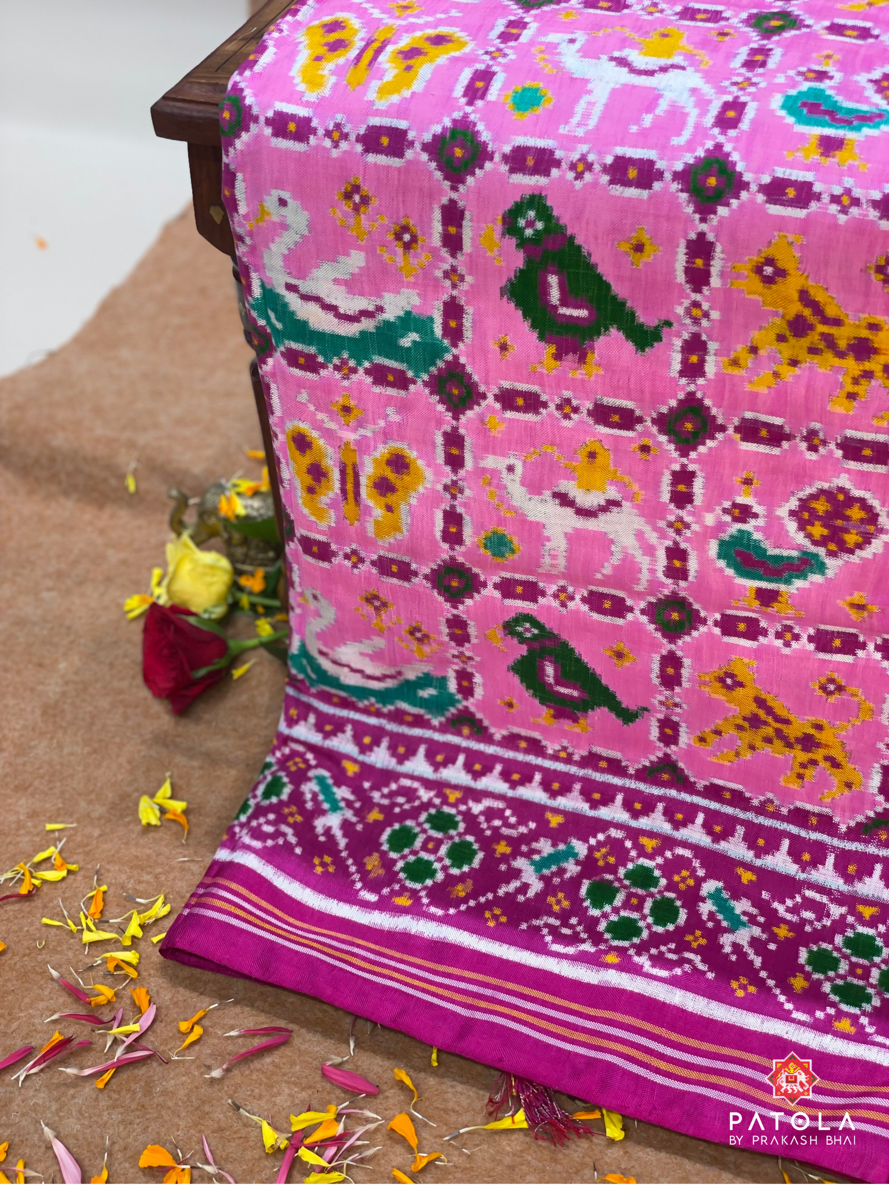 8 Figures Designer Pure Double Ikat Patola Saree