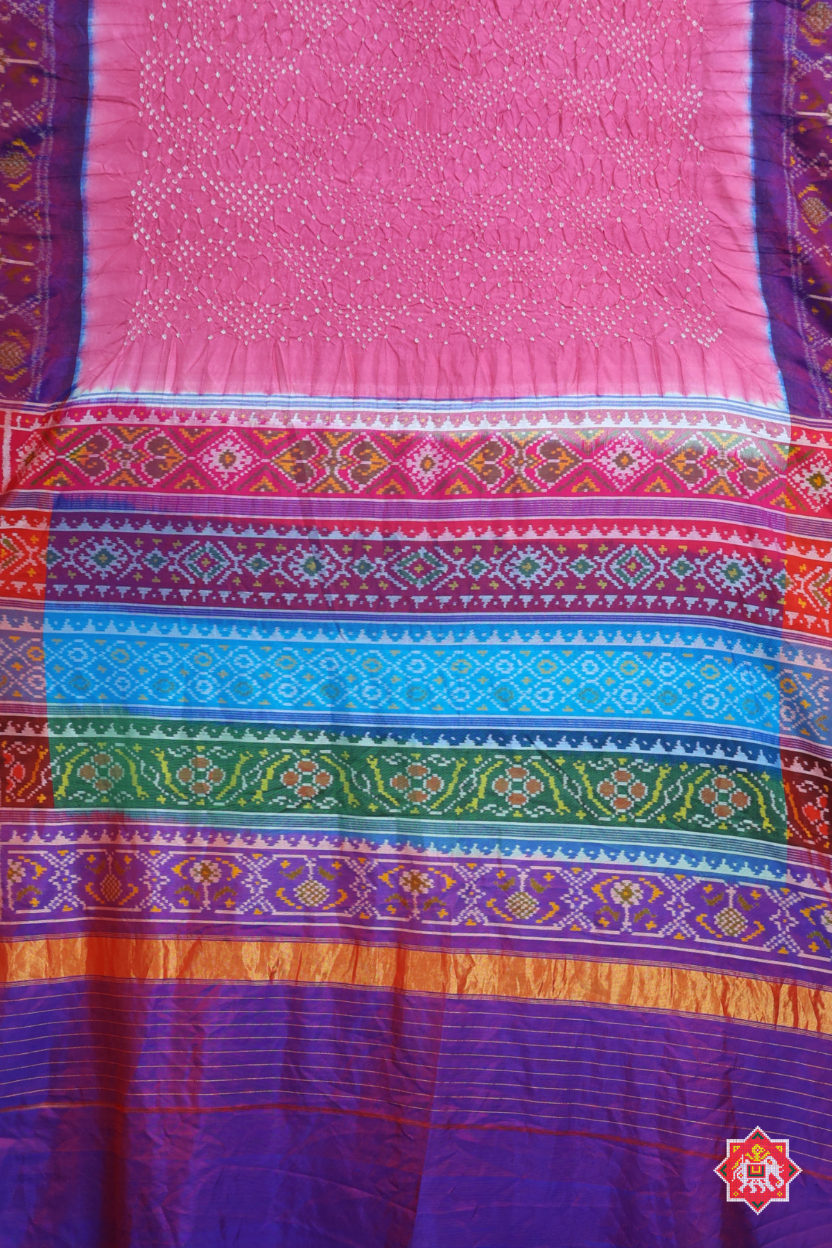 Master piece traditional multi pallu bandhej patola saree