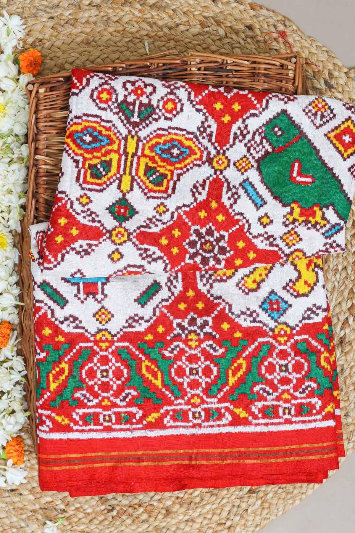Masterpiece patan patola 4 motifs design pure double ikat patola saree
