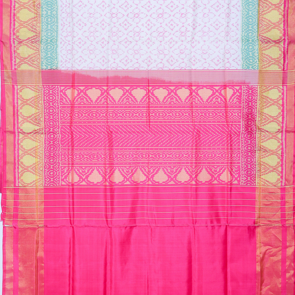Small Flowers Designer Single Ikat Patola Saree – PATOLA By Prakash Bhai