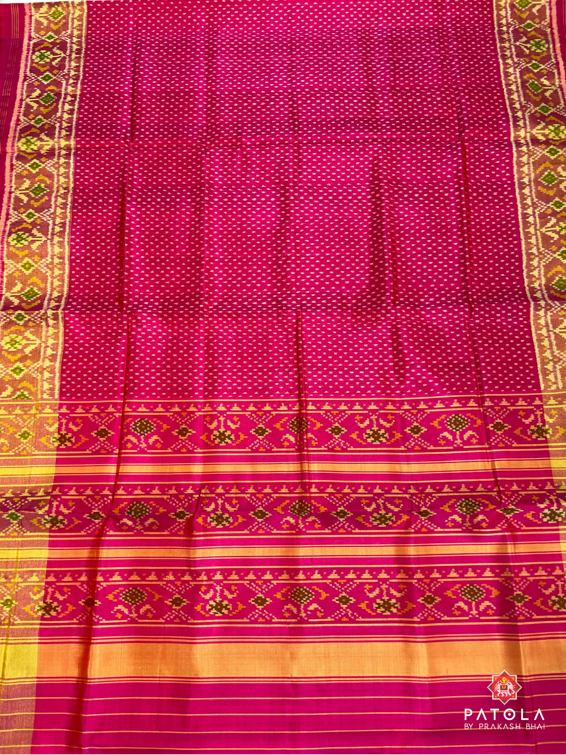 Ghughroo Border With Dots Designer Single Ikat Patola Saree