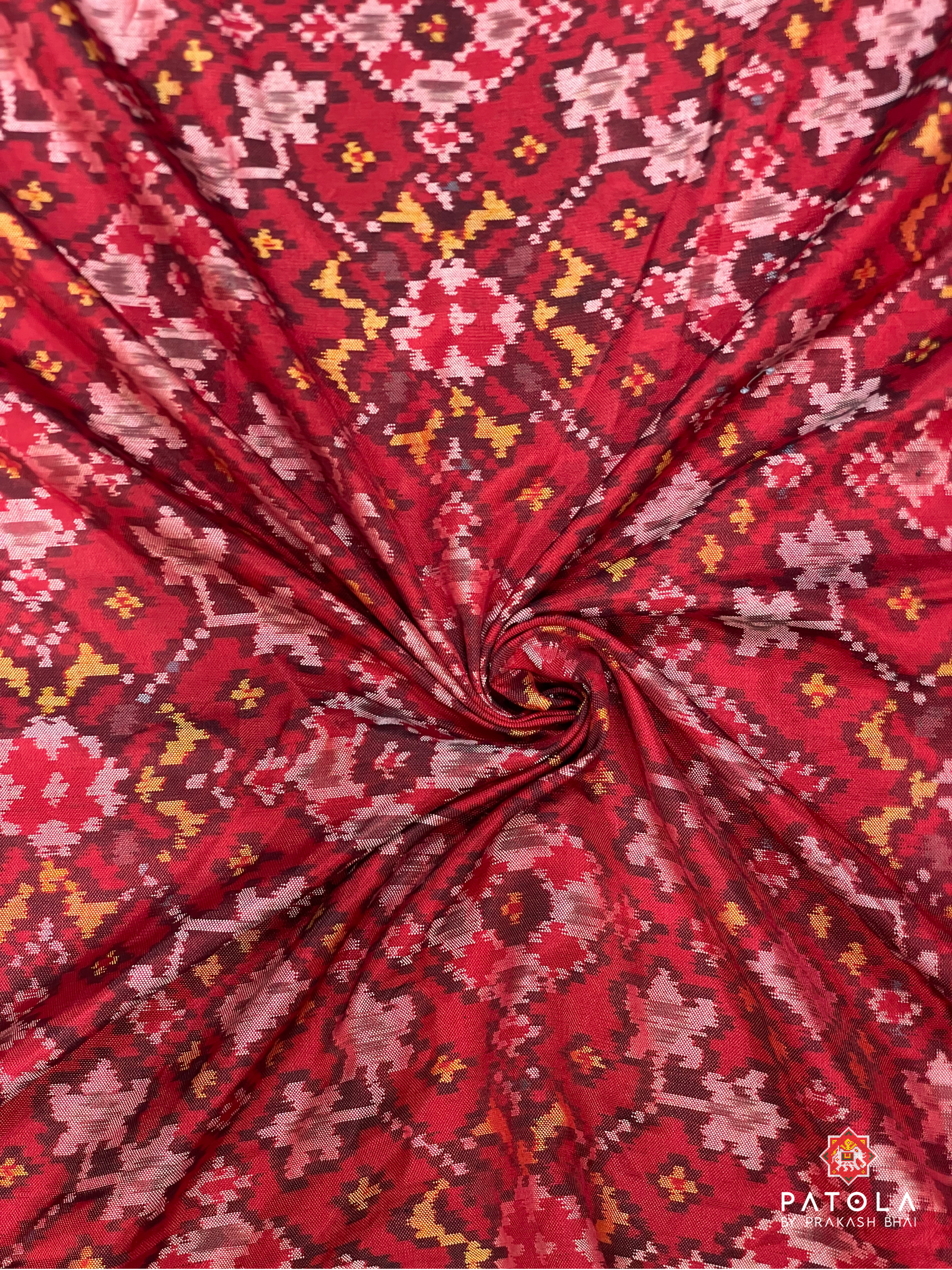 Peacock Border With Small Bandhej Patola Saree