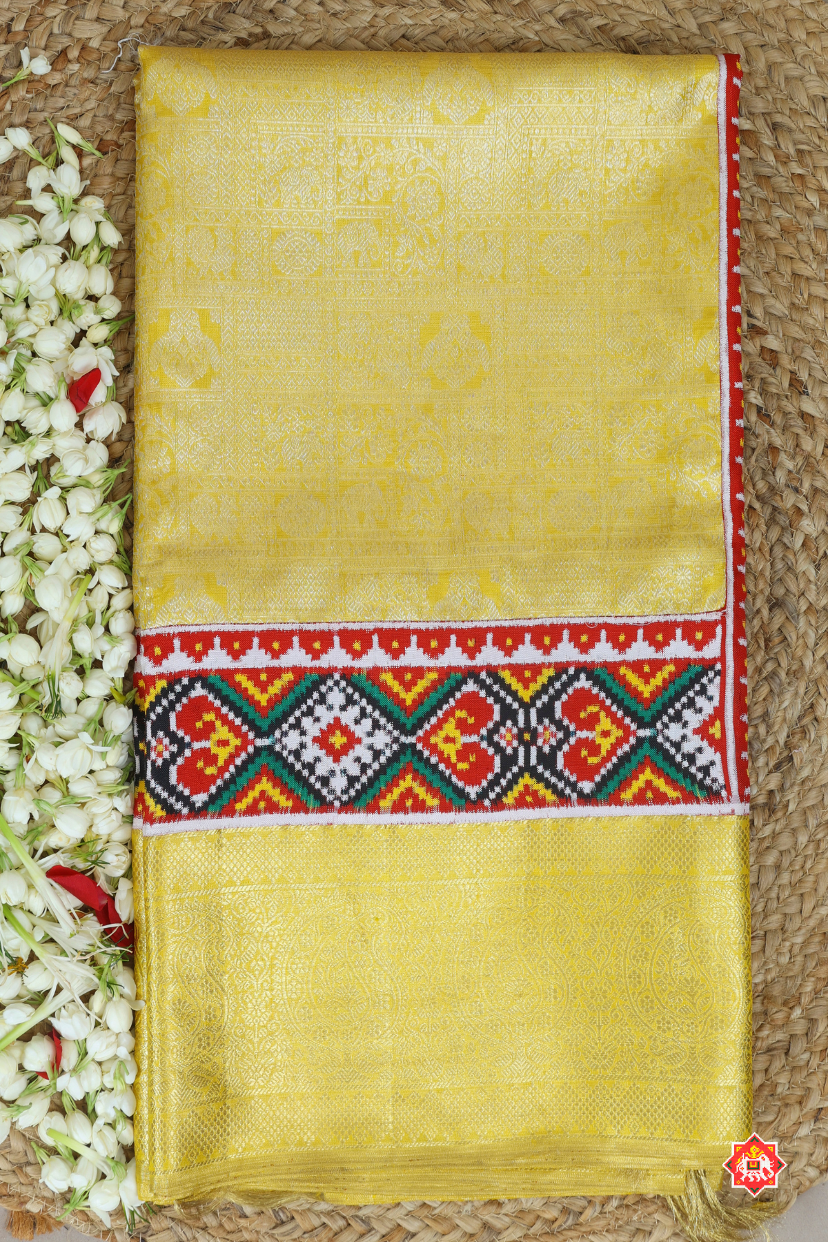 Masterpiece tissue kanchipuram with skirt border design patan patola saree