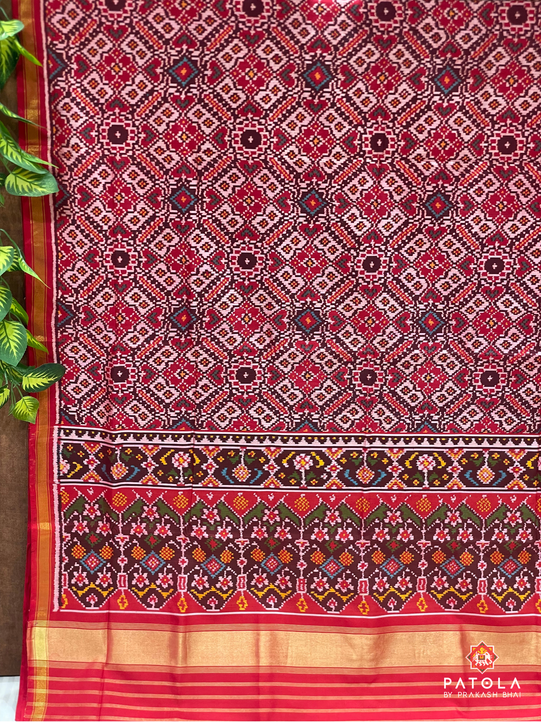 Manekchowk Designer Semi Double Ikat Patola Saree
