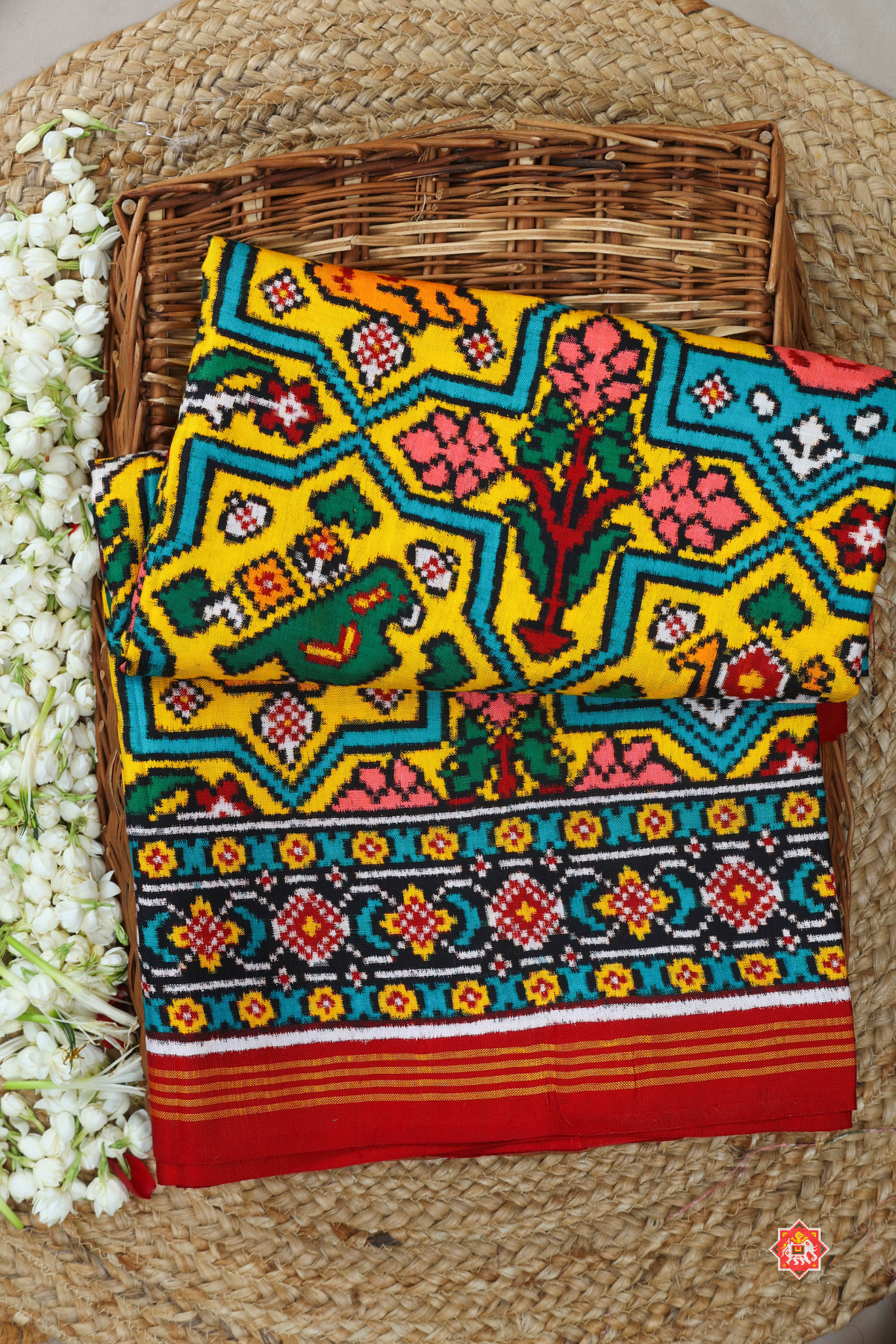 Masterpiece patan patola 4 motifs design pure double ikat patola saree