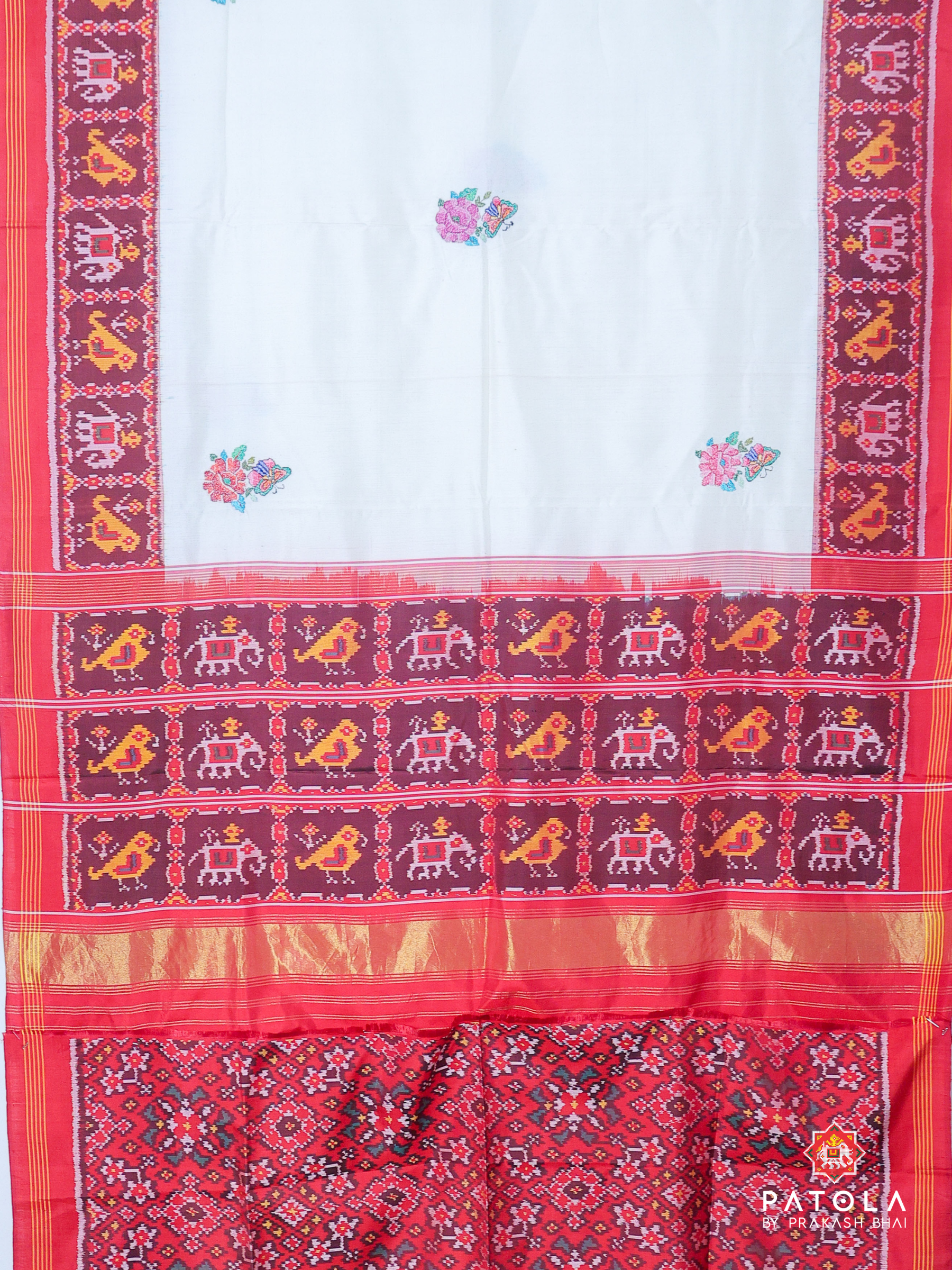 Patola With Petit Point Handwork Masterpiece With Patola Design Blouse