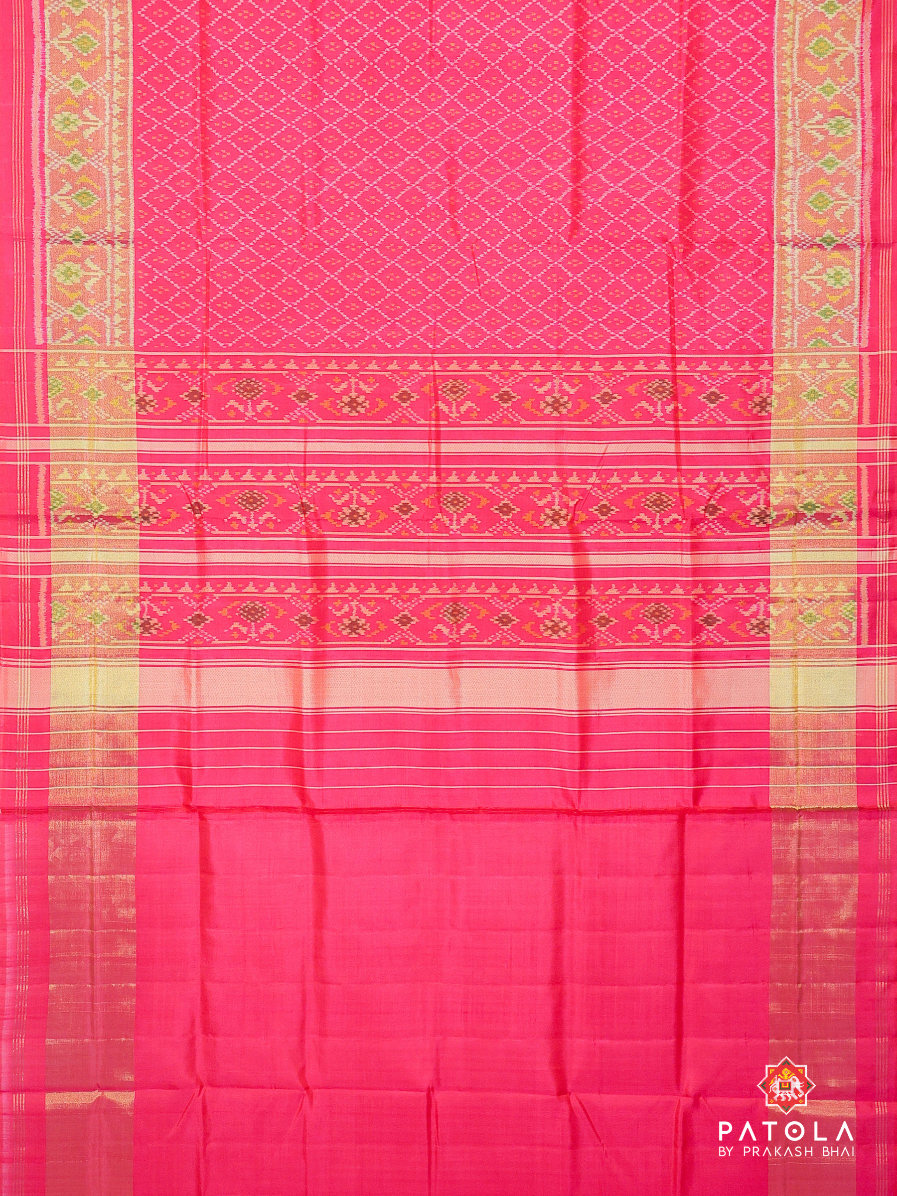 Ghughroo Border With Sakali Design Single Ikat Patola Saree