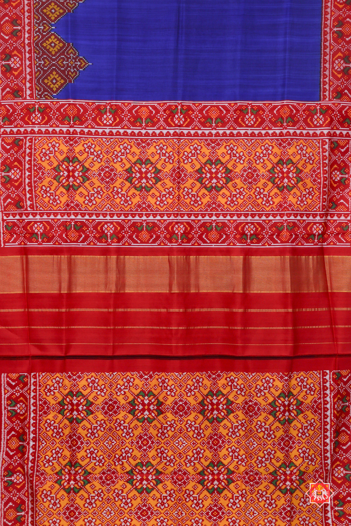 Scut border with blouse patola design  Semi double ikat patola saree (summer special)