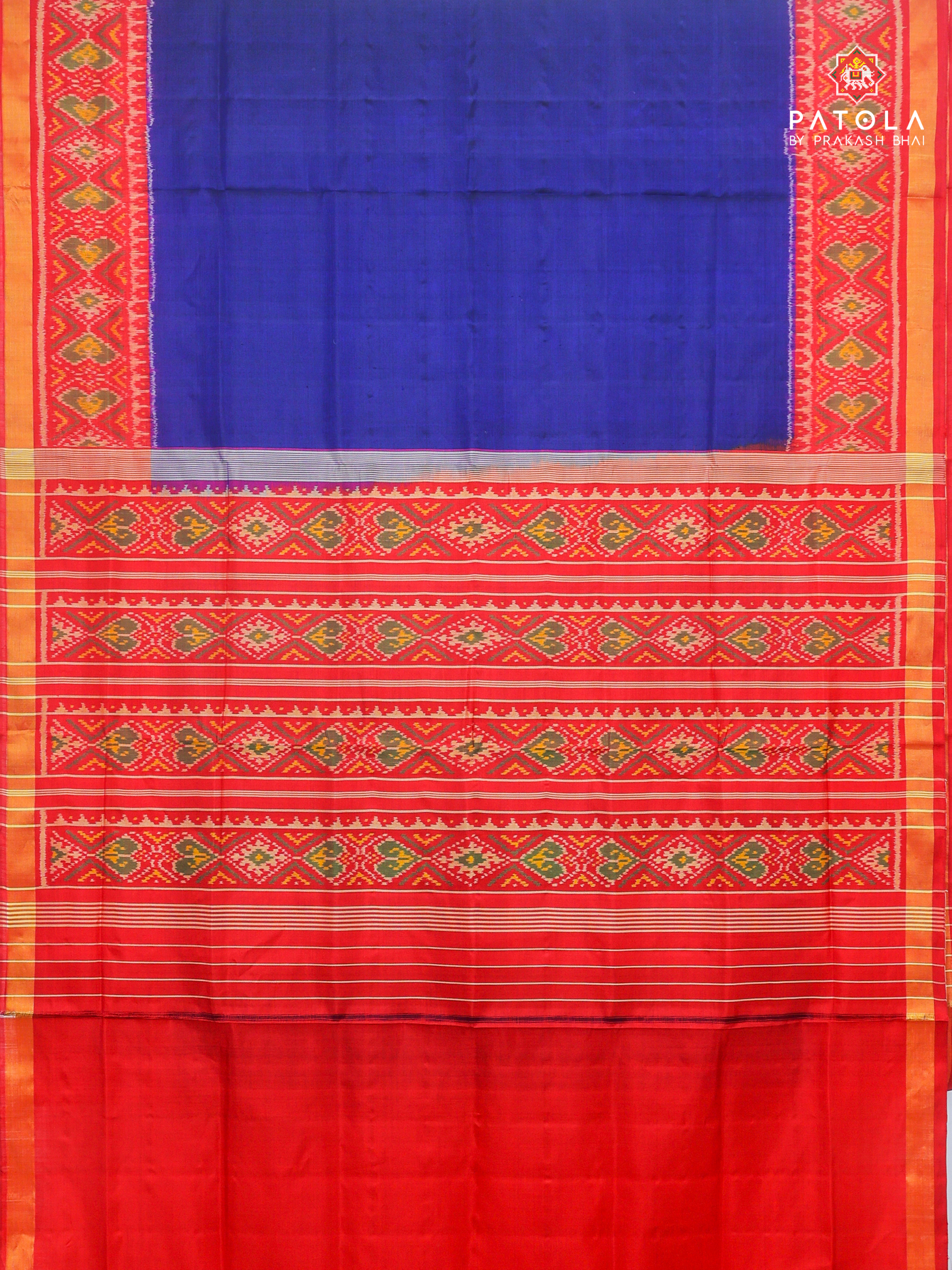 Plain With Patola Border Design contras single patola saree