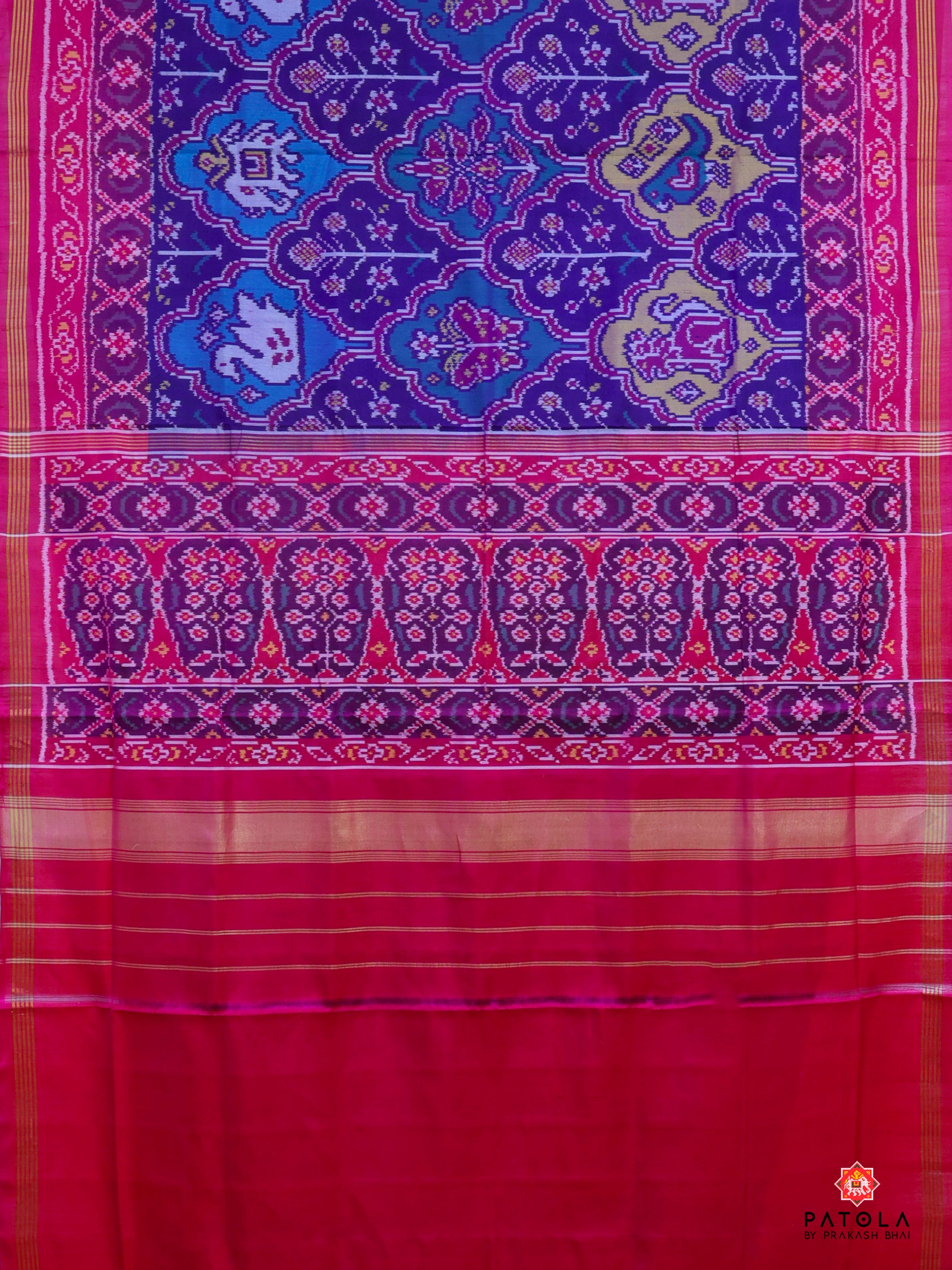 Masterpiece Motif Design Semi Double Ikat Patola Sareee