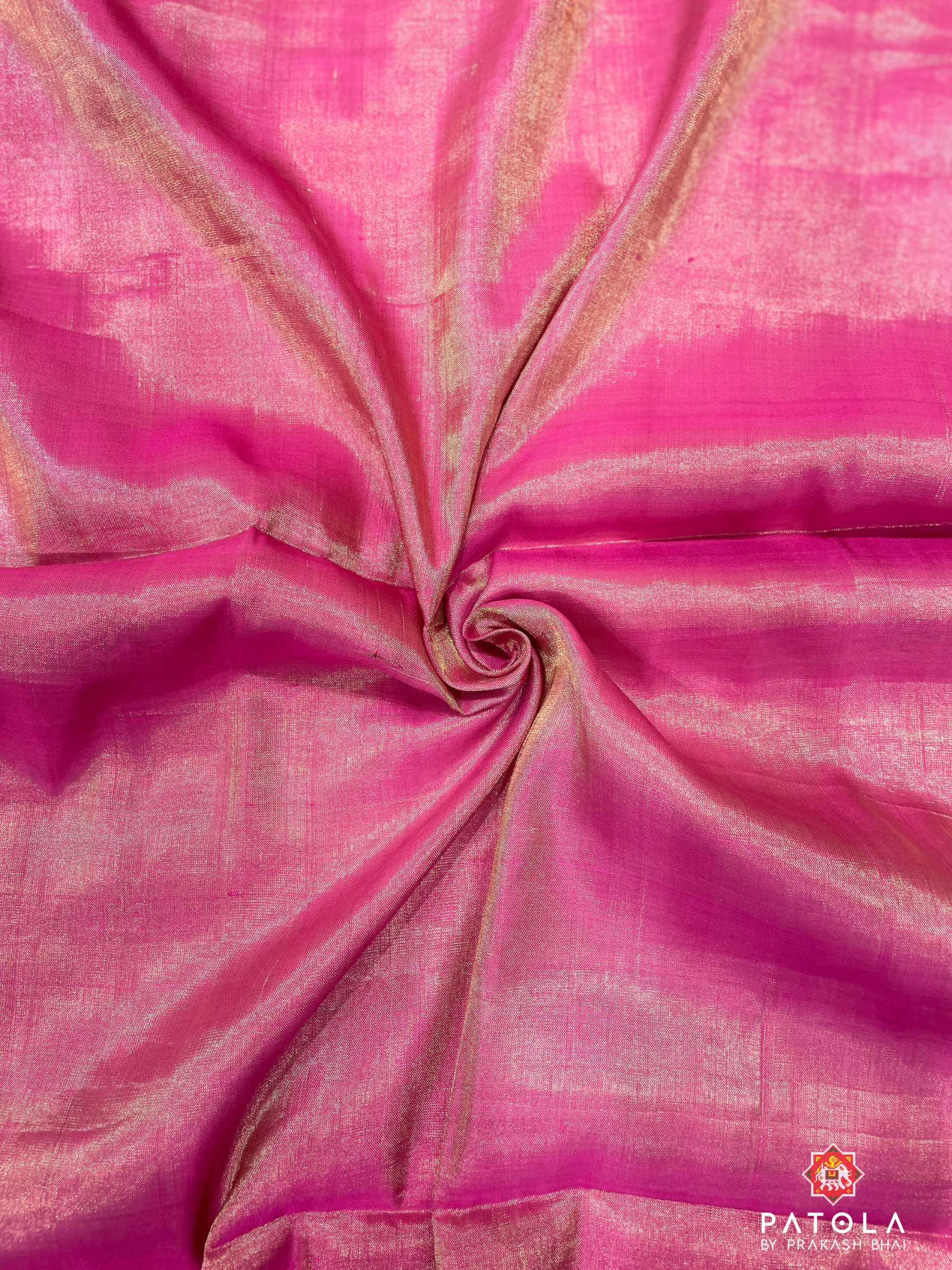 Plain Yellow With Navratna Border Tissue Patola Saree