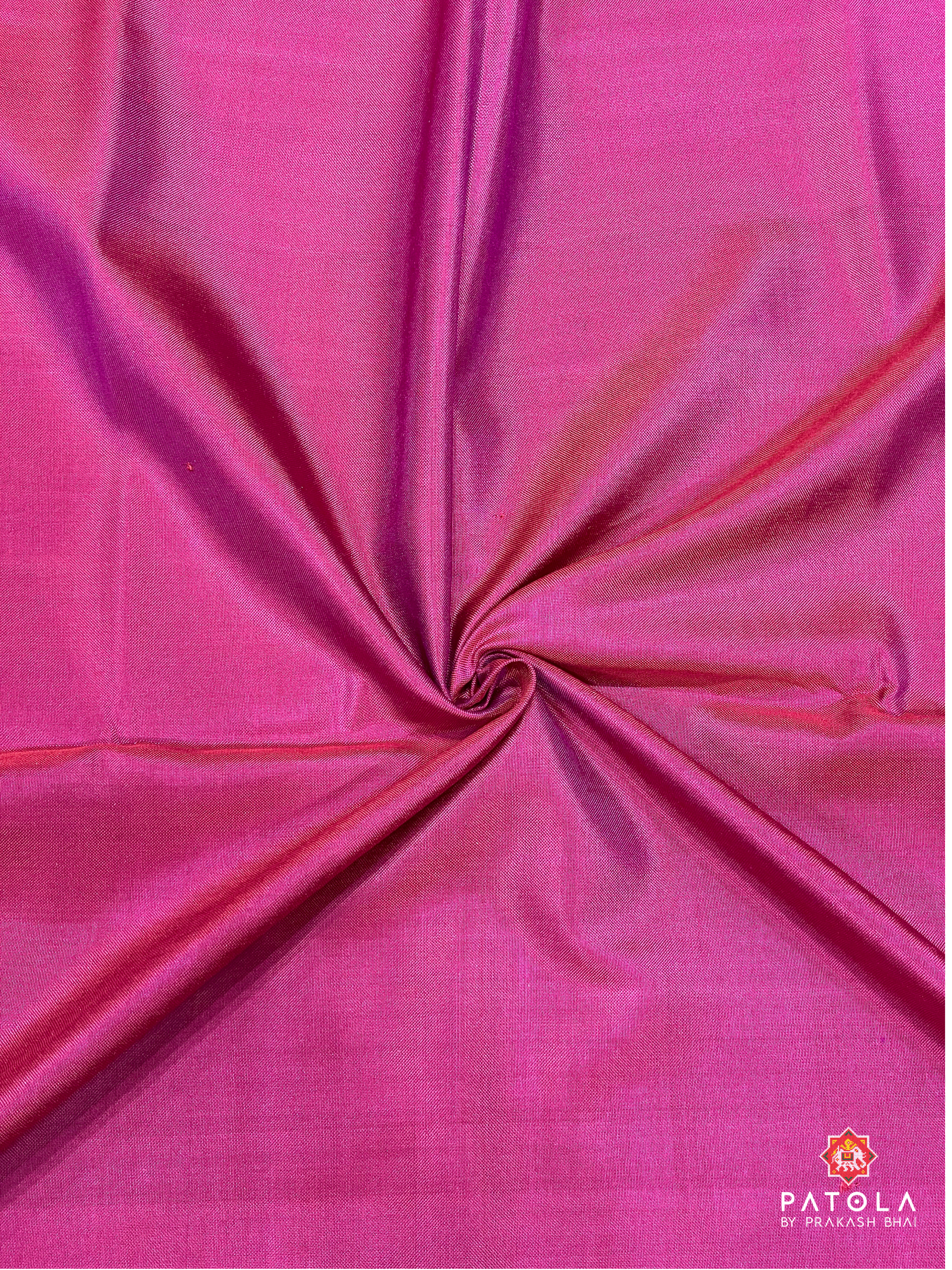 Laheriya Design Manekchowk Border Pallu Contrast Semi Double Ikat Saree