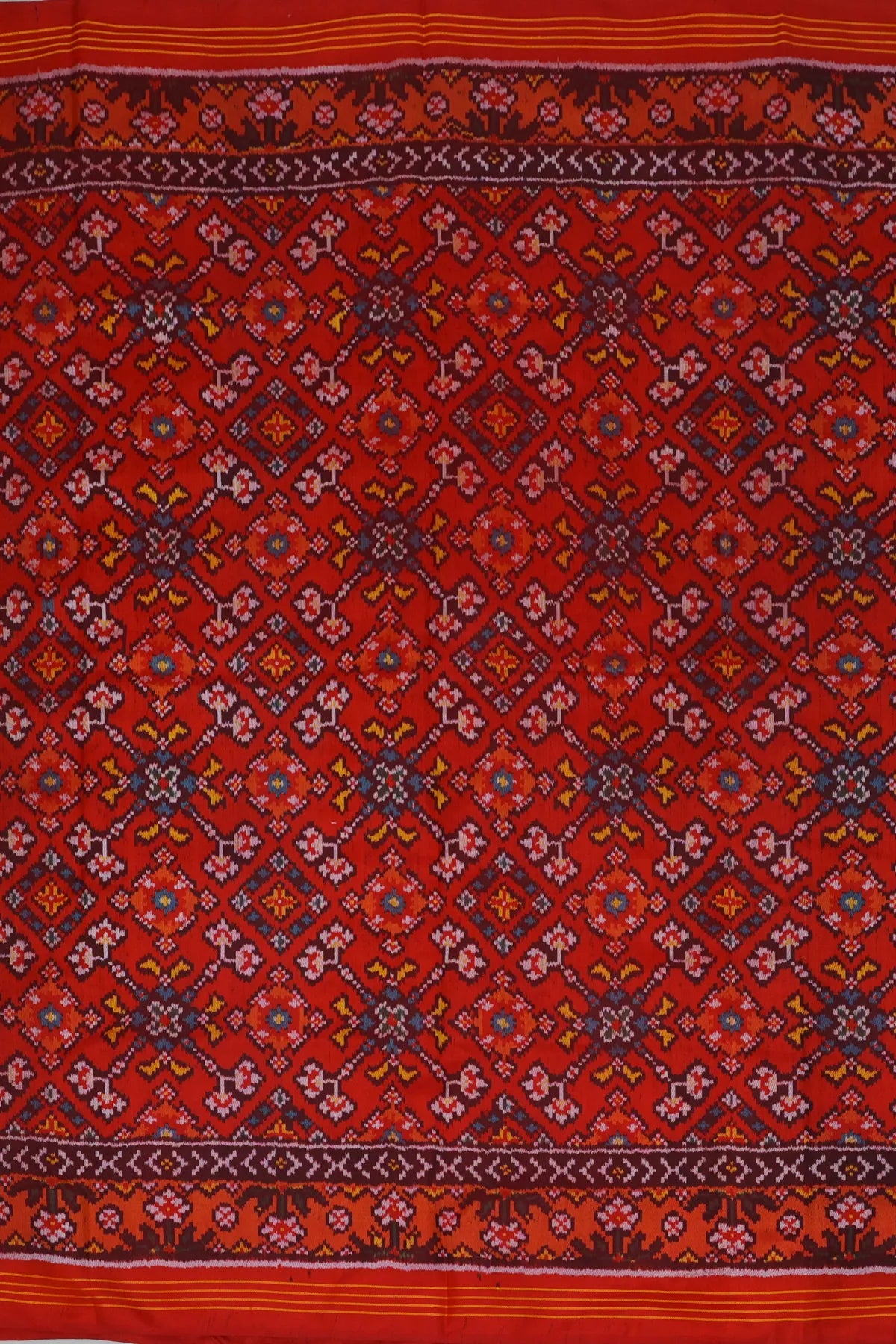 Minakari navratna design pallu border unique design semi double ikat patola saree