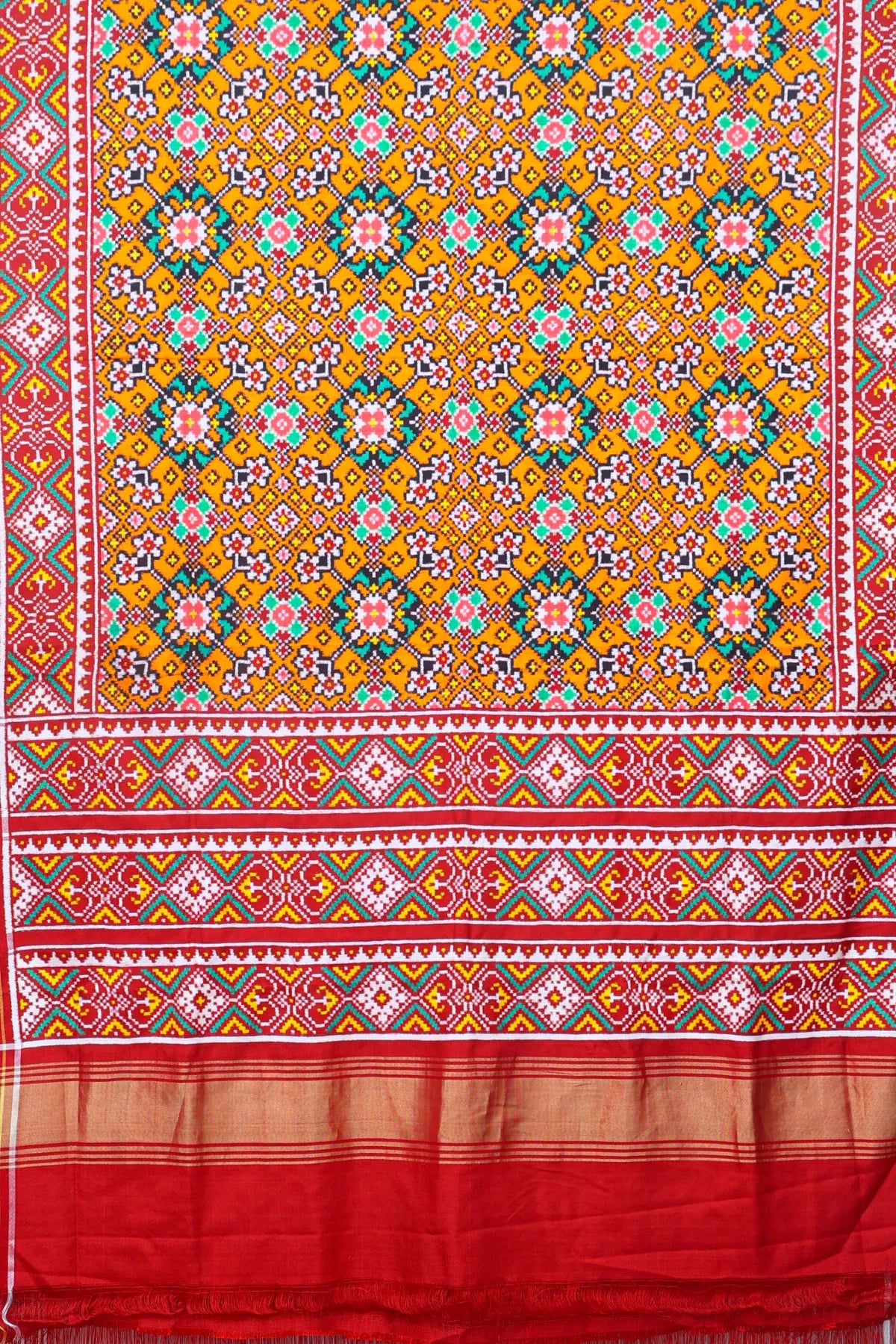 Patan patola traditional navratna design pure double ikat patola saree