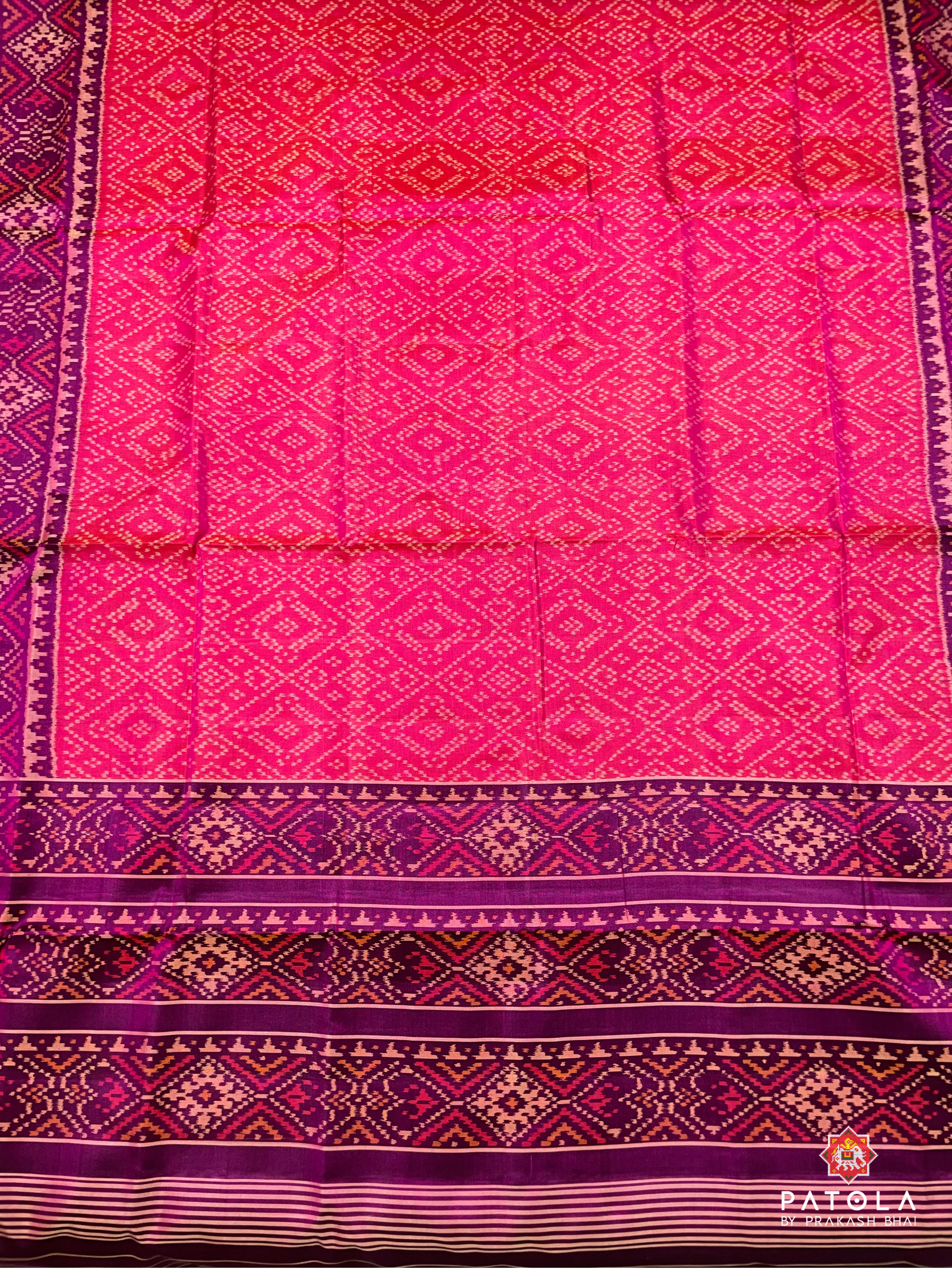 Traditional Chex Bandhej Designer Single Ikat Patola Saree