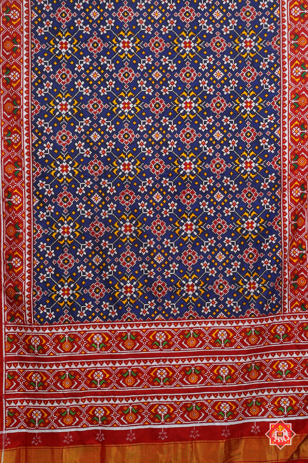 Patan patola traditional navratna design pure double ikat patola saree