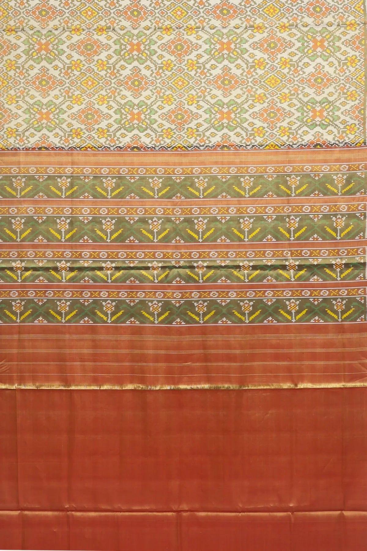 Navaratn design with pallu traditional tissue patola saree