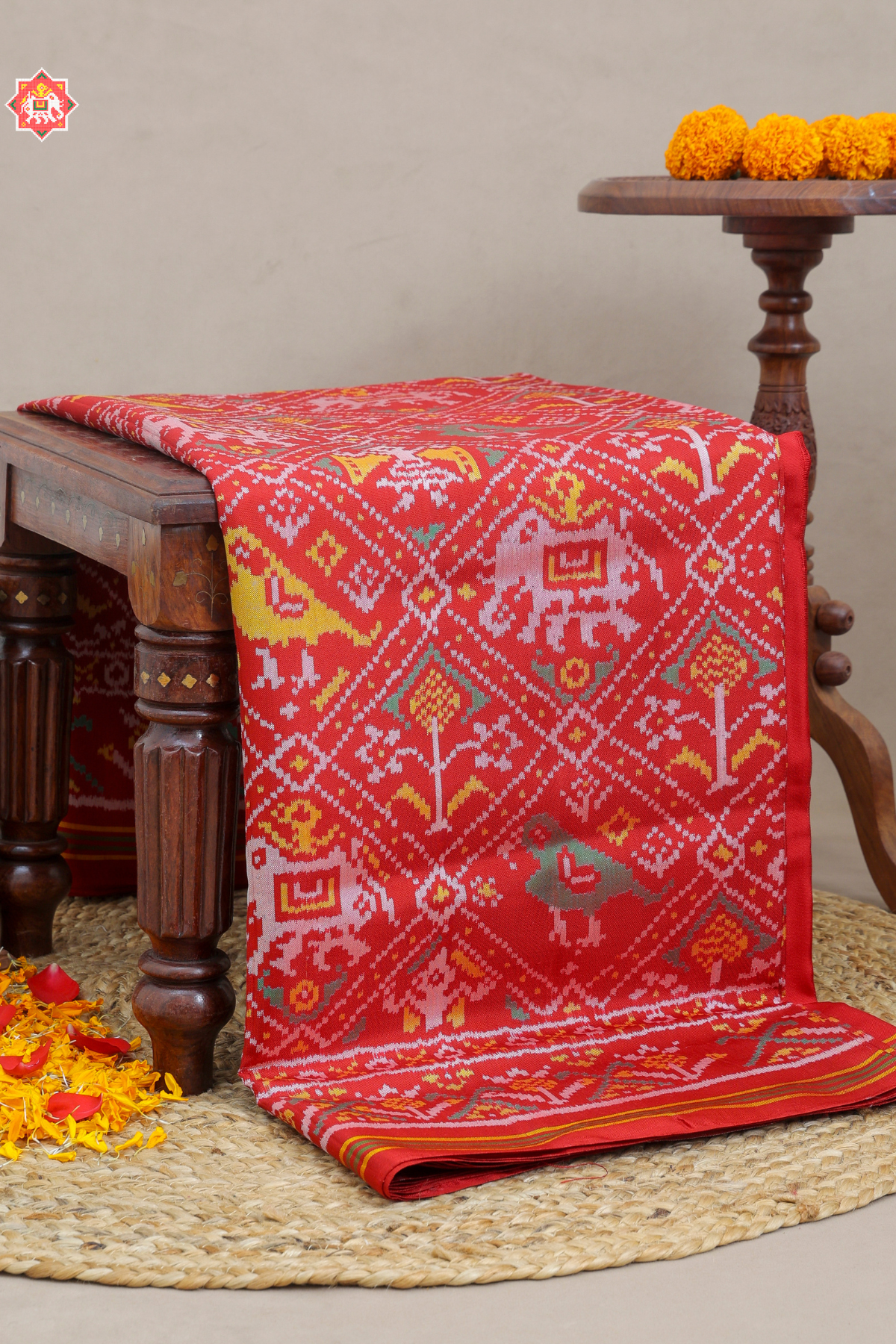 Traditional adtala designer  Semi double ikat patola saree
