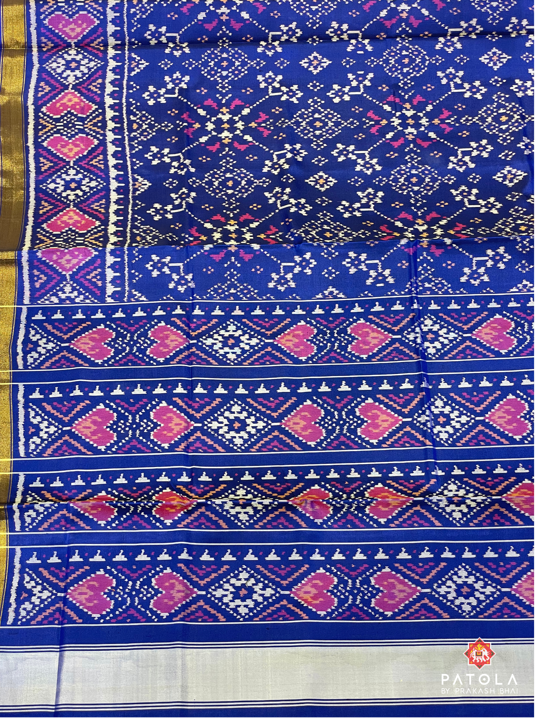 Traditional Navratna Designer Single Ikat Patola Saree