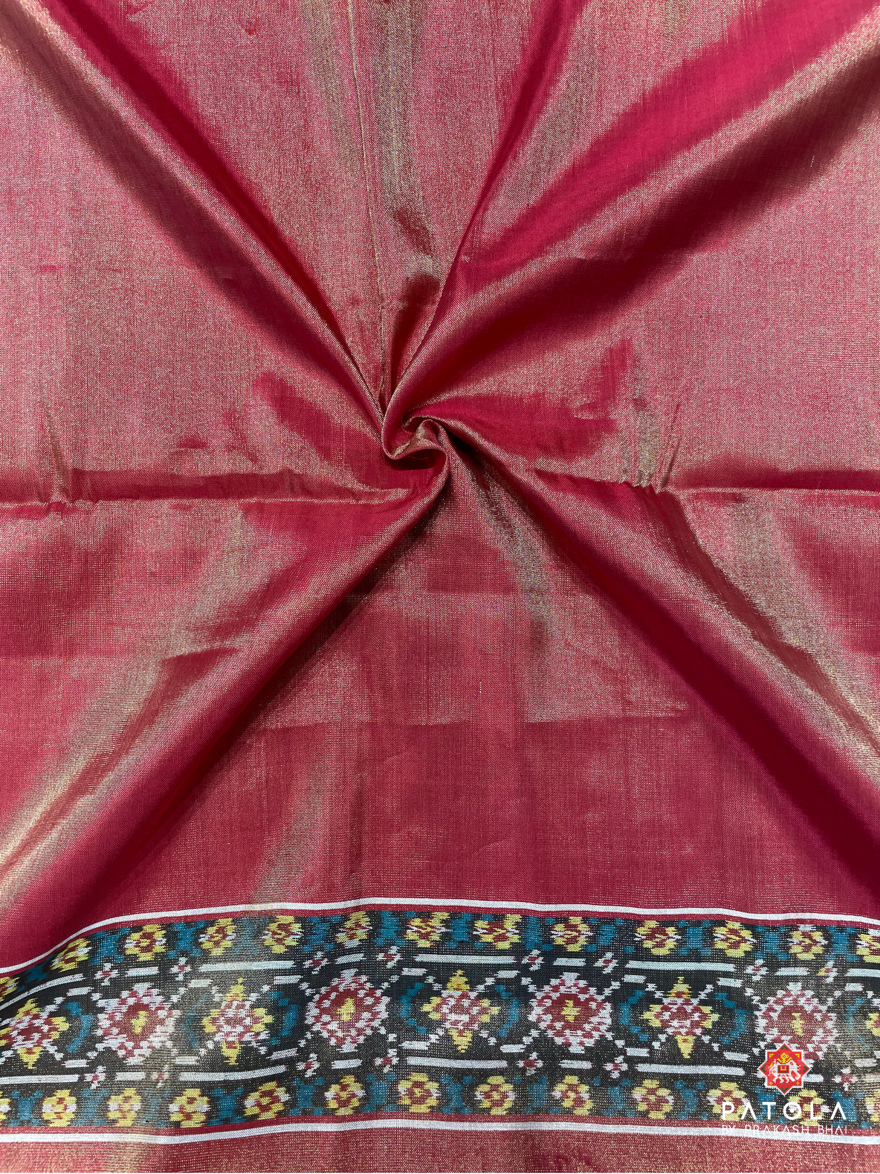 Elephent With Manekchowk Designer Tissue Patola Saree