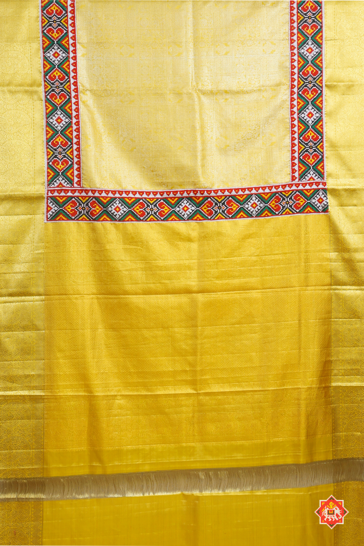 Masterpiece tissue kanchipuram with skirt border design patan patola saree