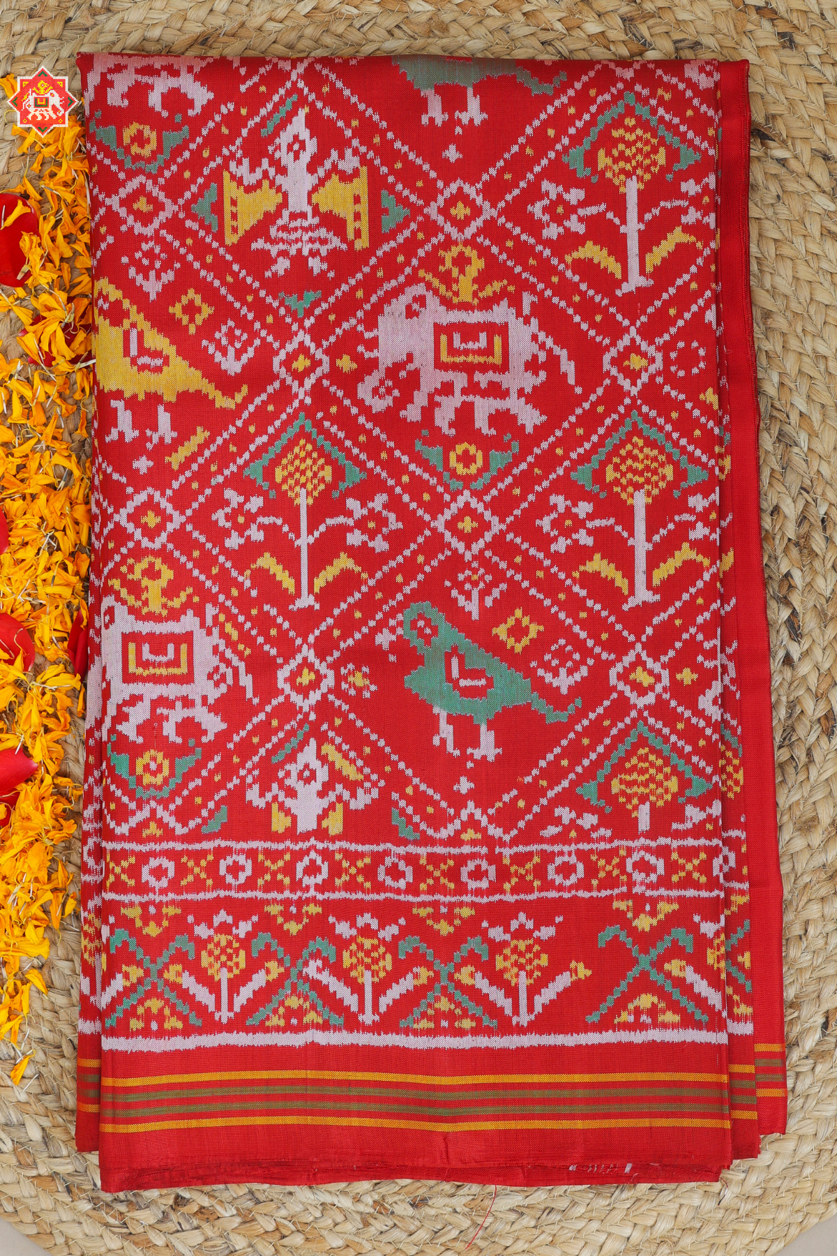 Traditional adtala designer  Semi double ikat patola saree