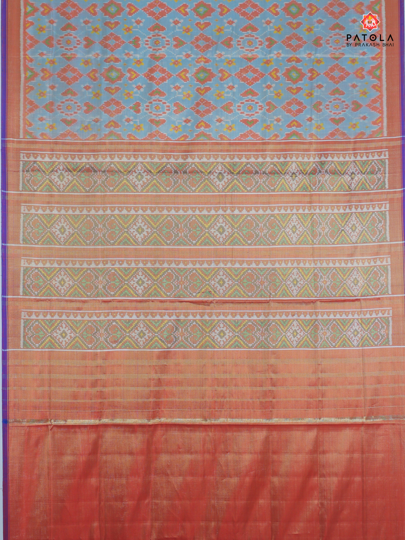 Panchanda navratna mix designer tissue patola saree